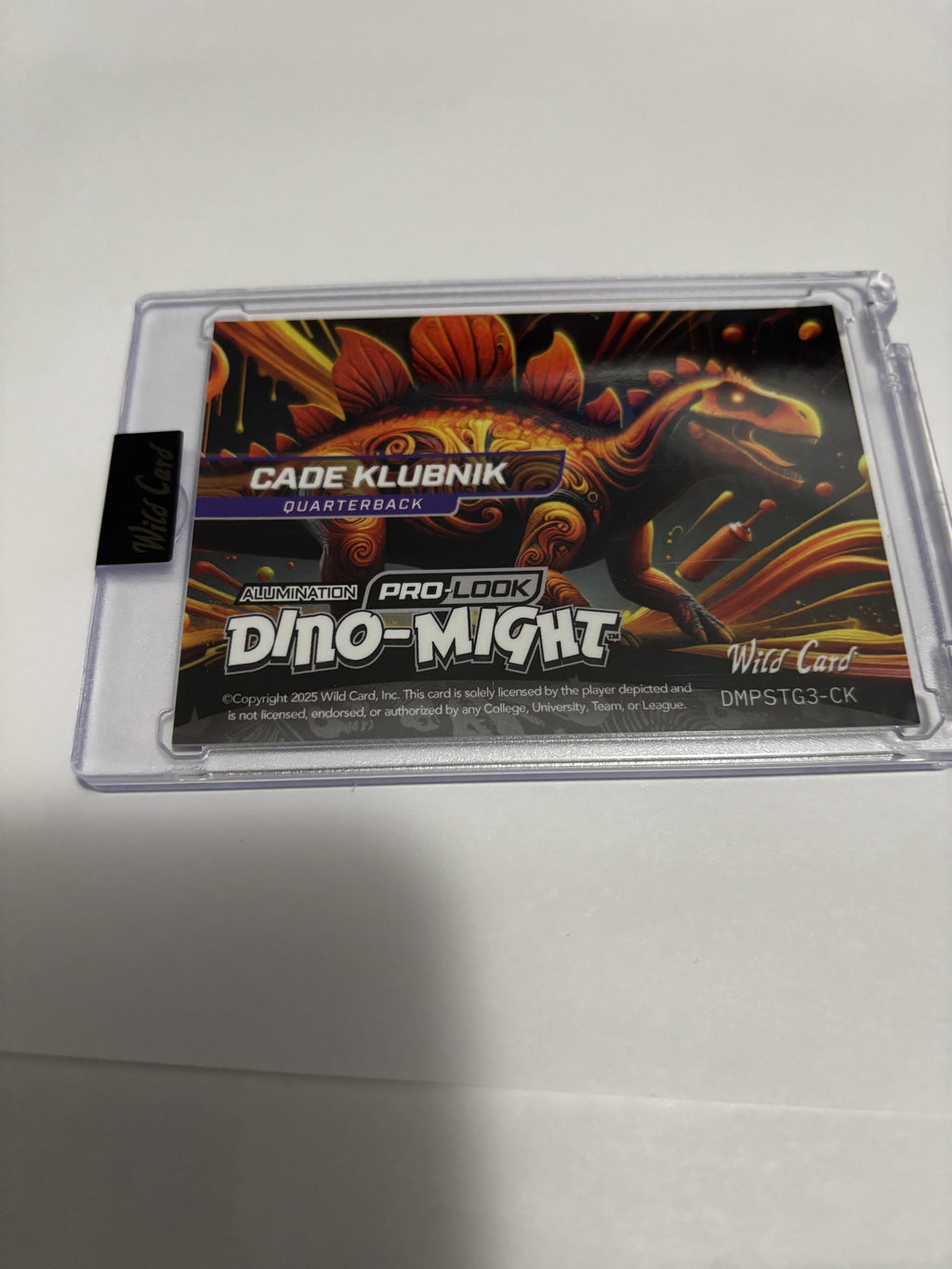 2025 Wild Card Alumination Dino-Might CADE KLUBNIK T-Rex Holo /25 Clemson QB