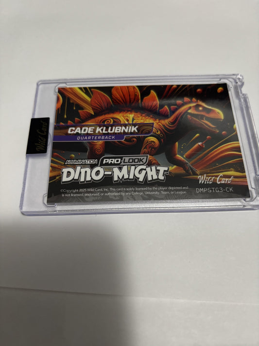 2025 Wild Card Alumination Dino-Might CADE KLUBNIK T-Rex Holo /25 Clemson QB