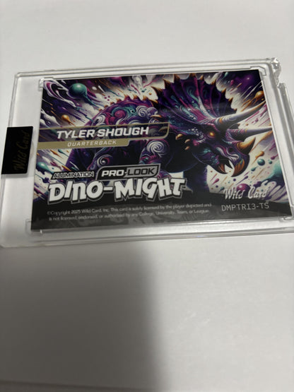 2025 Wild Card Alumination Dino-Might TYLER SHOUGH Triceratops Holo /15