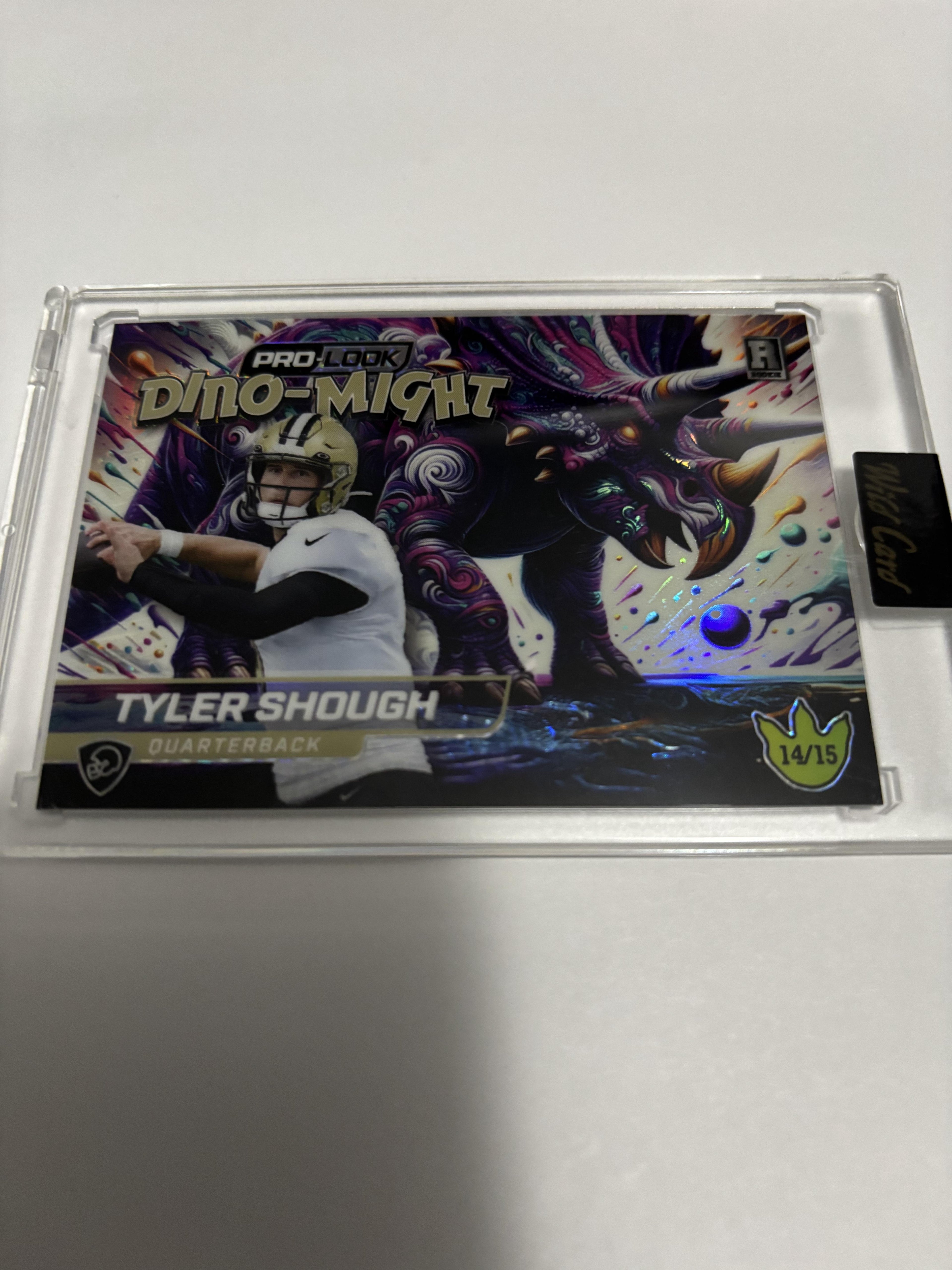 2025 Wild Card Alumination Dino-Might TYLER SHOUGH Triceratops Holo /15
