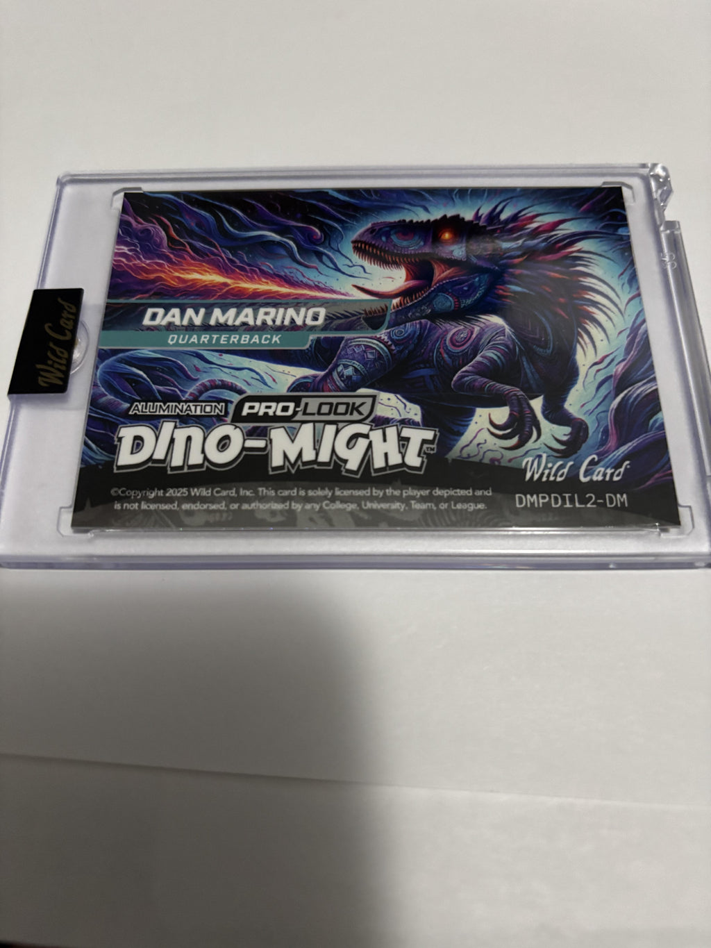 2025 Wild Card Alumination Dino-Might Dan Marino Blue T-Rex /10 Dolphins Legend