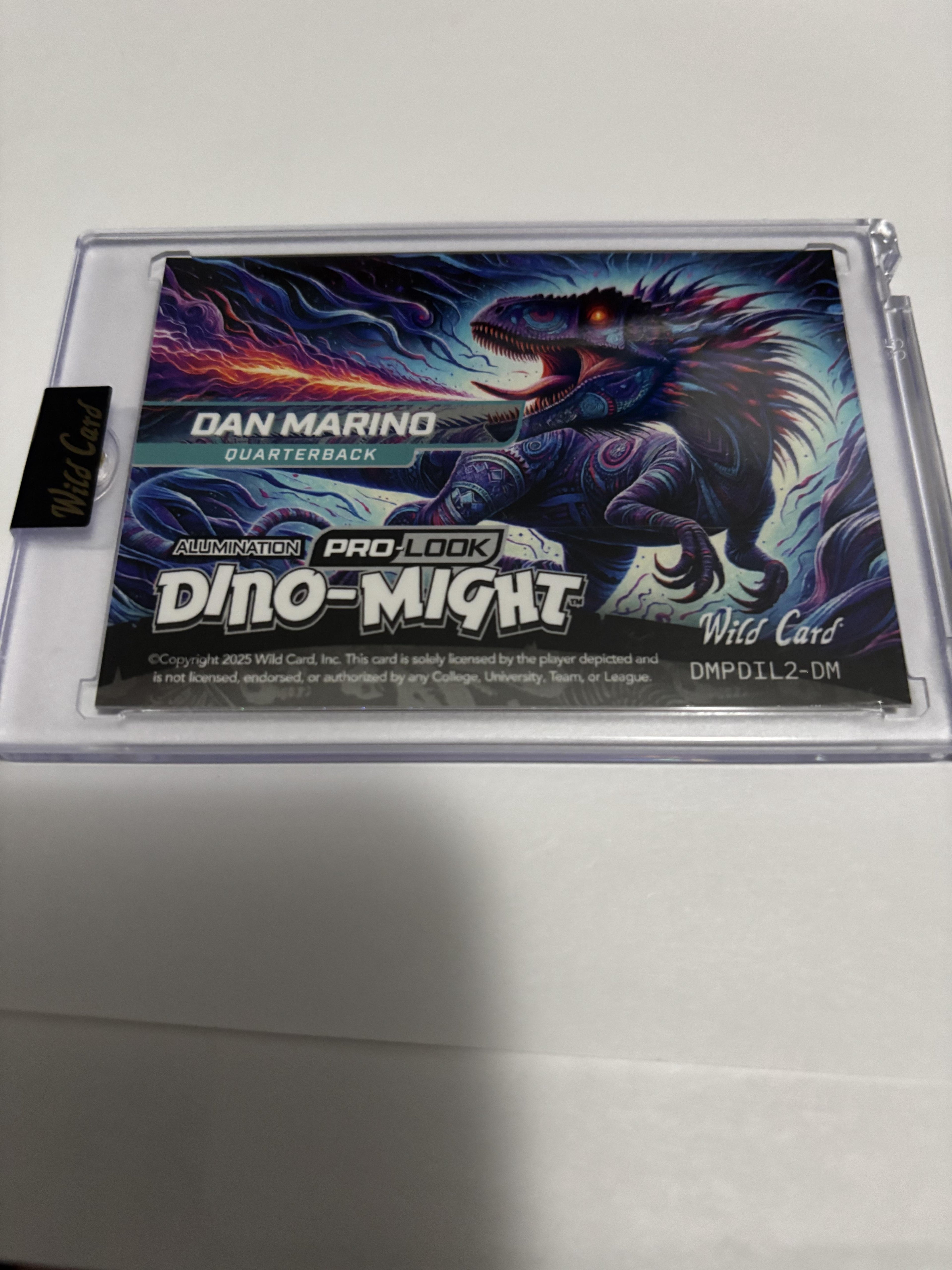 2025 Wild Card Alumination Dino-Might Dan Marino Blue T-Rex /10 Dolphins Legend