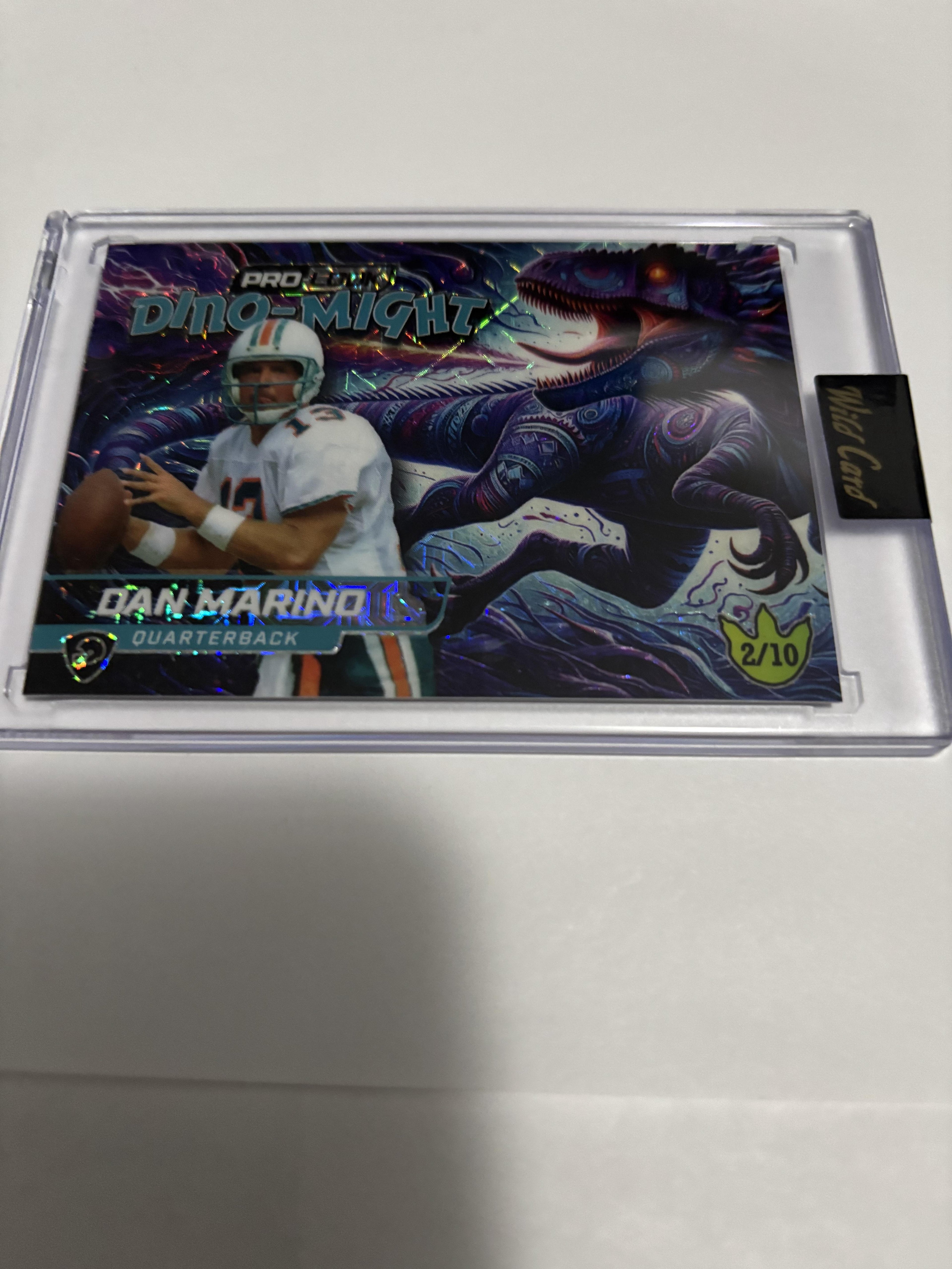 2025 Wild Card Alumination Dino-Might Dan Marino Blue T-Rex /10 Dolphins Legend