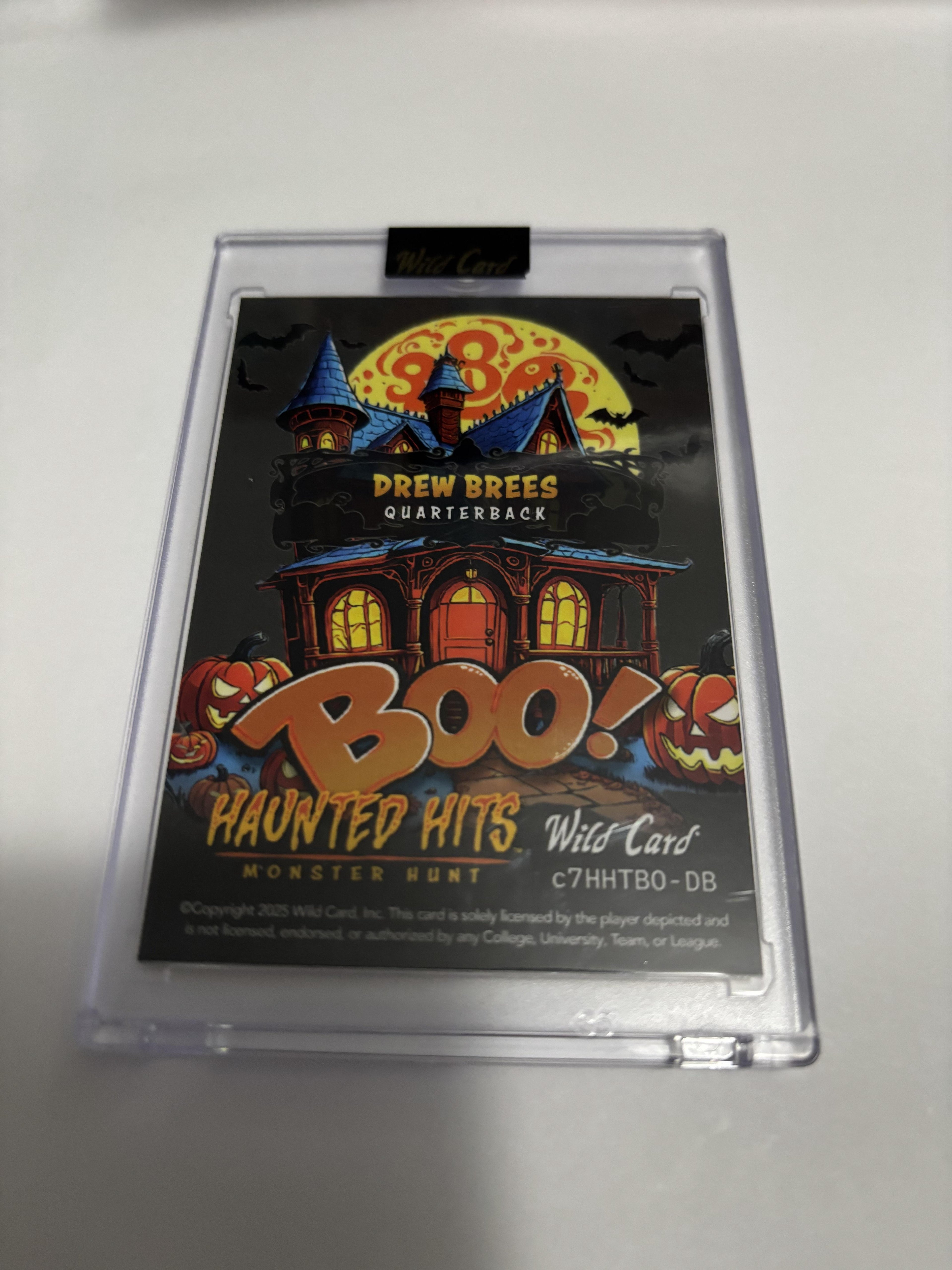 2025 Wild Card Haunted Hits Boo! Drew Brees Gold True 1/1 One of One Saints SSP