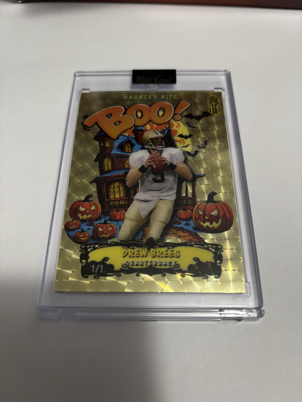 2025 Wild Card Haunted Hits Boo! Drew Brees Gold True 1/1 One of One Saints SSP