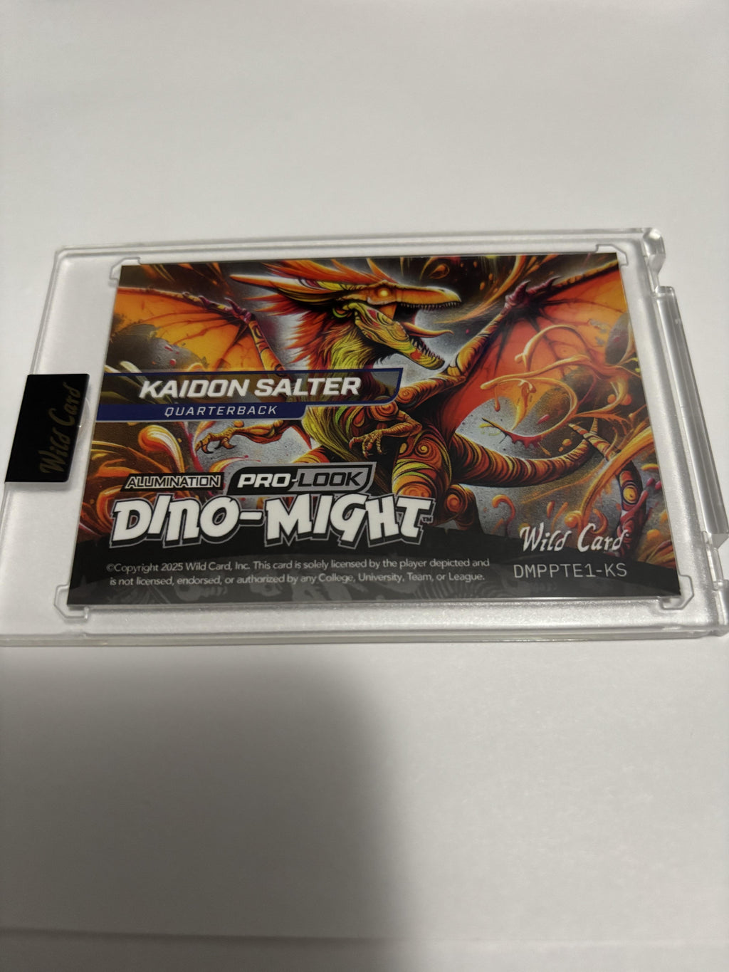 2025 Wild Card Alumination Dino-Might Kaidon Salter Green Foil /25 SP Liberty