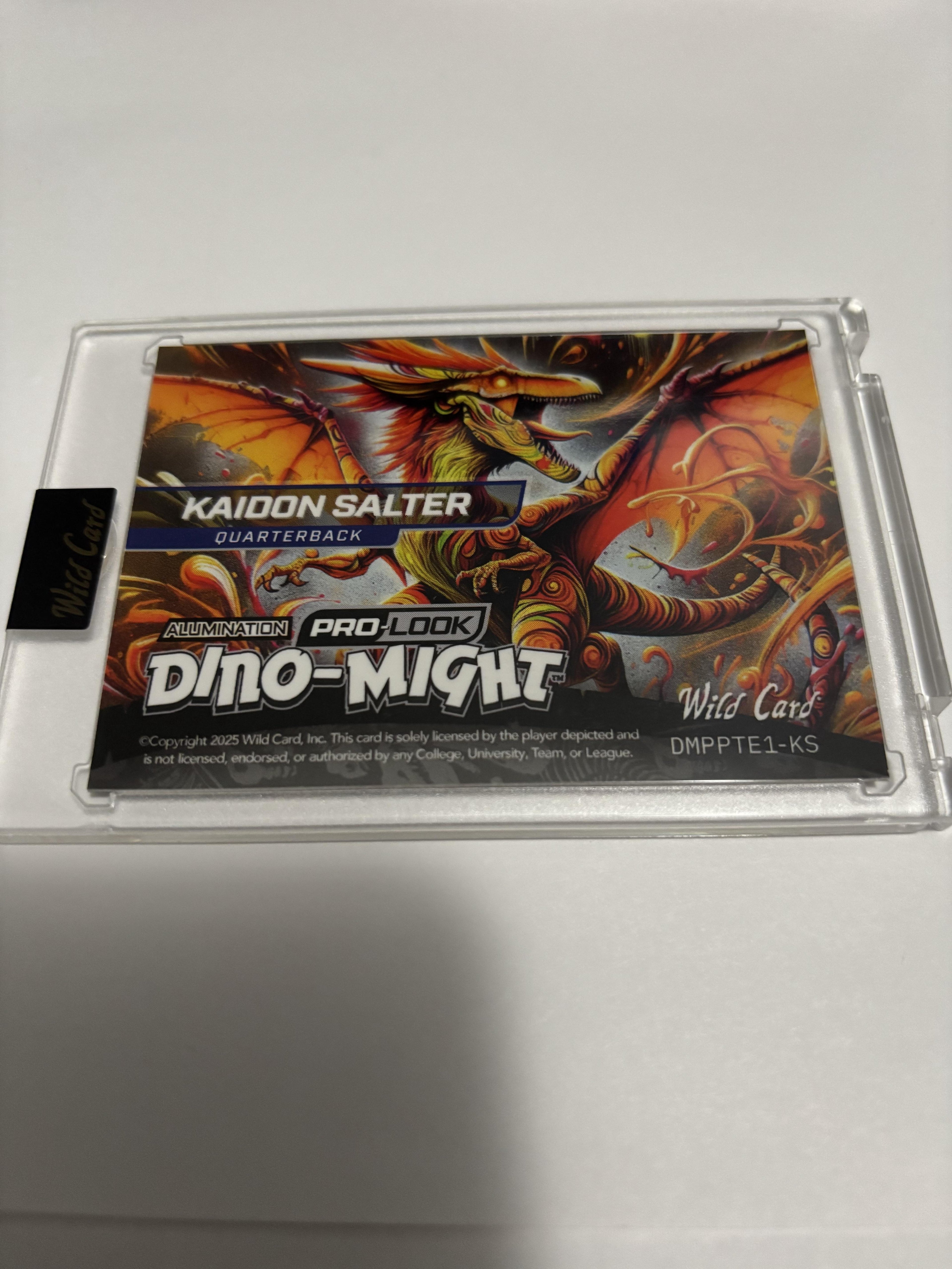 2025 Wild Card Alumination Dino-Might Kaidon Salter Green Foil /25 SP Liberty