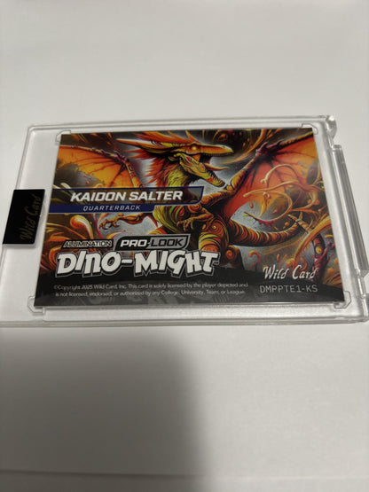 2025 Wild Card Alumination Dino-Might Kaidon Salter Green Foil /25 SP Liberty