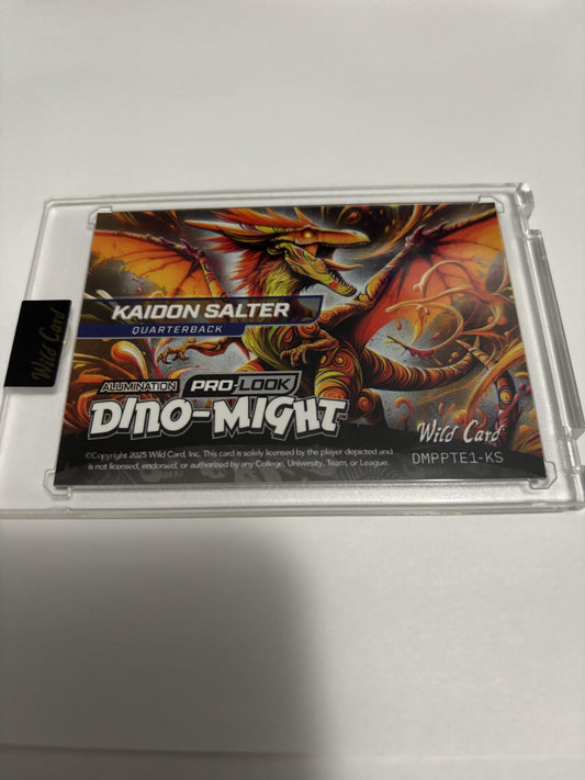 2025 Wild Card Alumination Dino-Might Kaidon Salter Green Foil /25 SP Liberty
