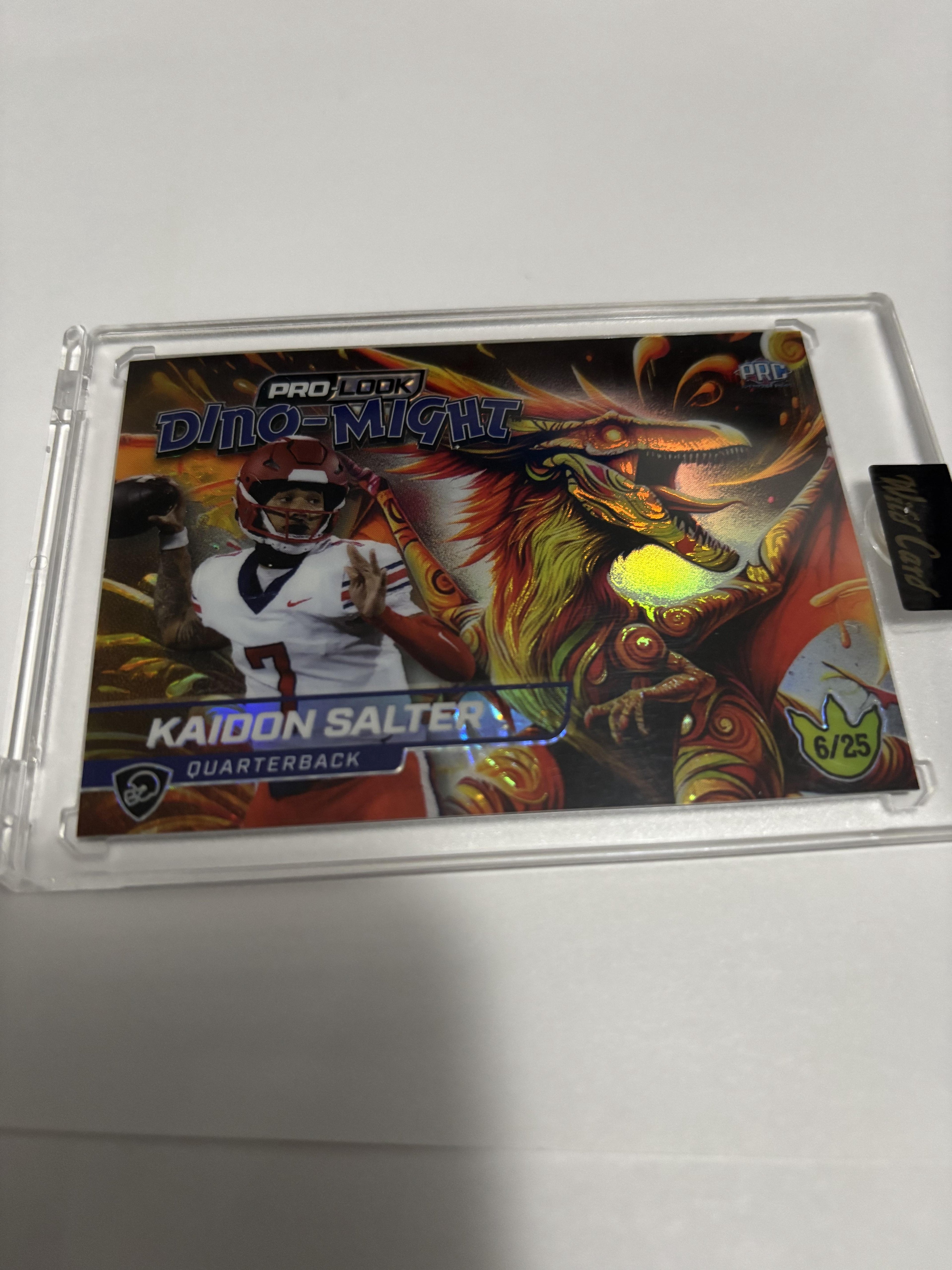 2025 Wild Card Alumination Dino-Might Kaidon Salter Green Foil /25 SP Liberty