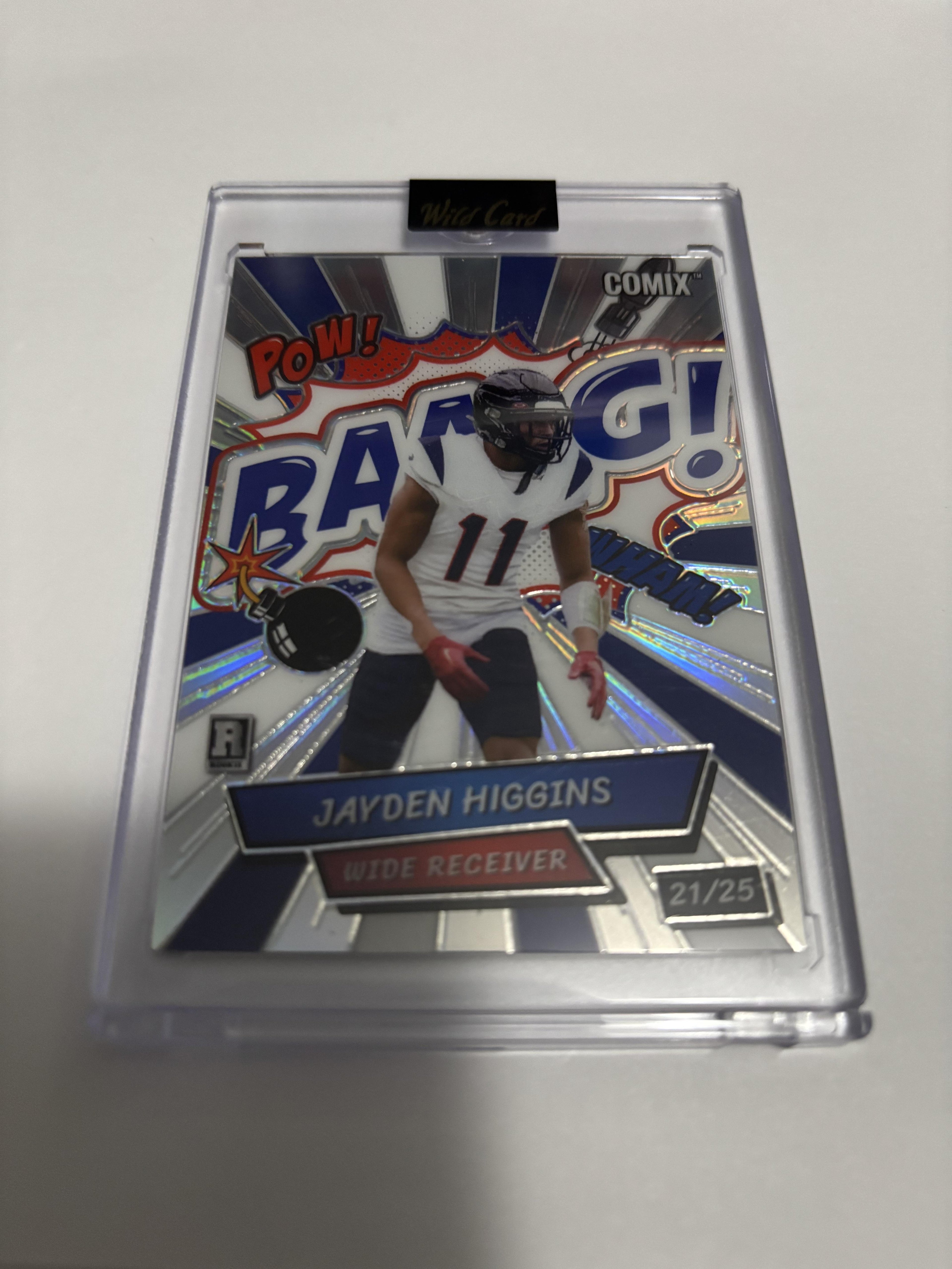 2025 Wild Card Comix Jayden Higgins Pow! Bang! Insert Silver /25 Short Print RC