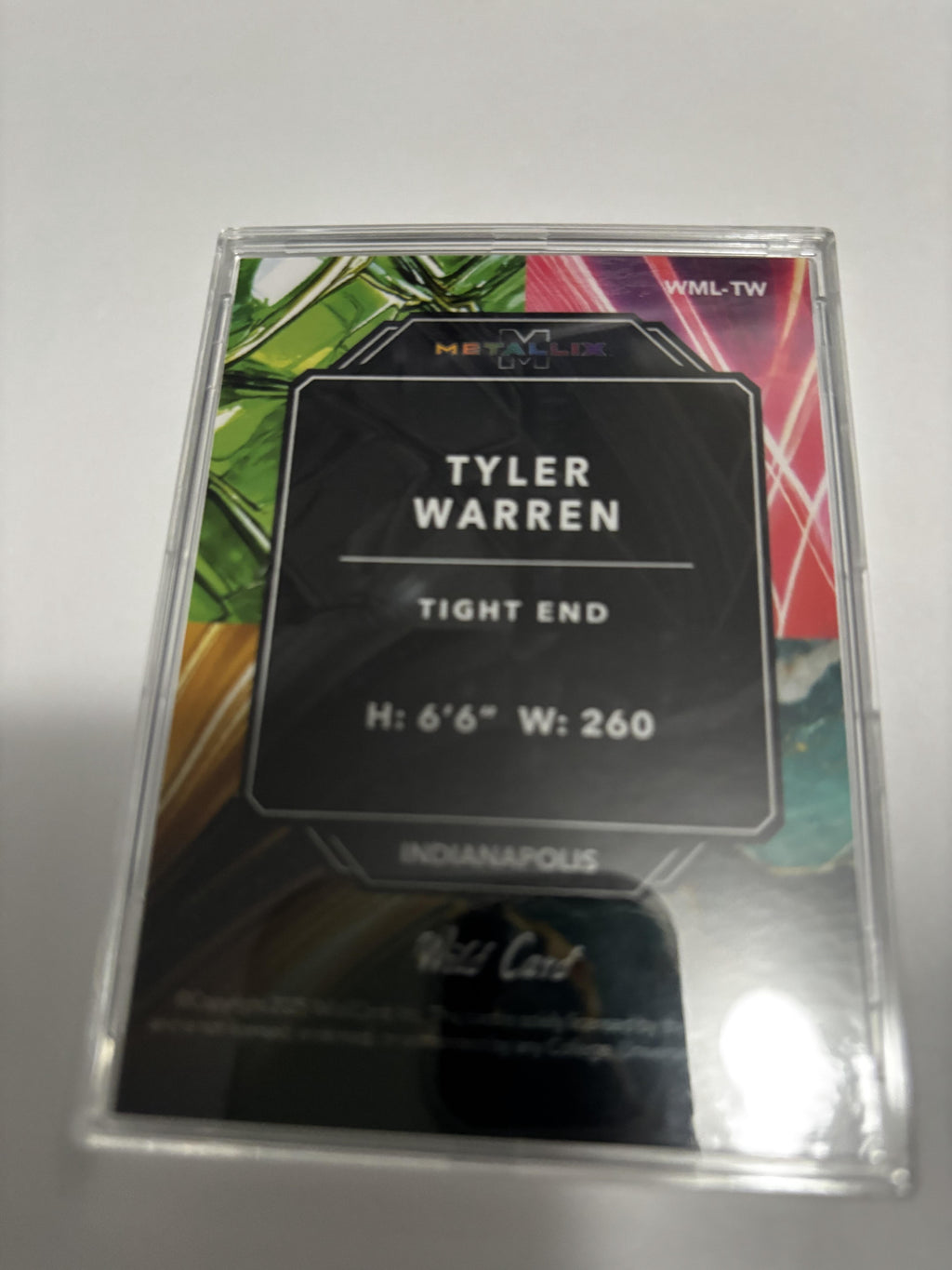 2025 Wild Card Metallix TYLER WARREN Blue Shard Holo /10 Rookie TE Penn State
