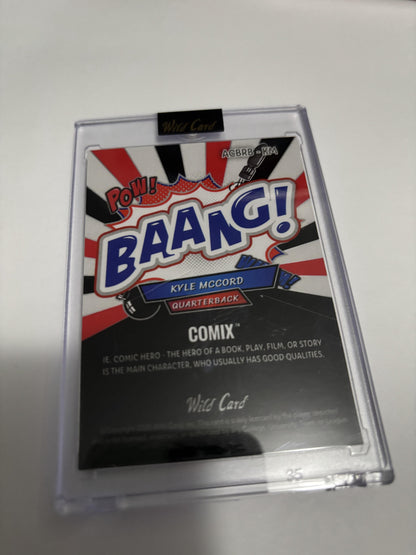 2025 Wild Card Comix Kyle McCord "Baang!" Blue /5 SSP Auto? Rare QB Short Print