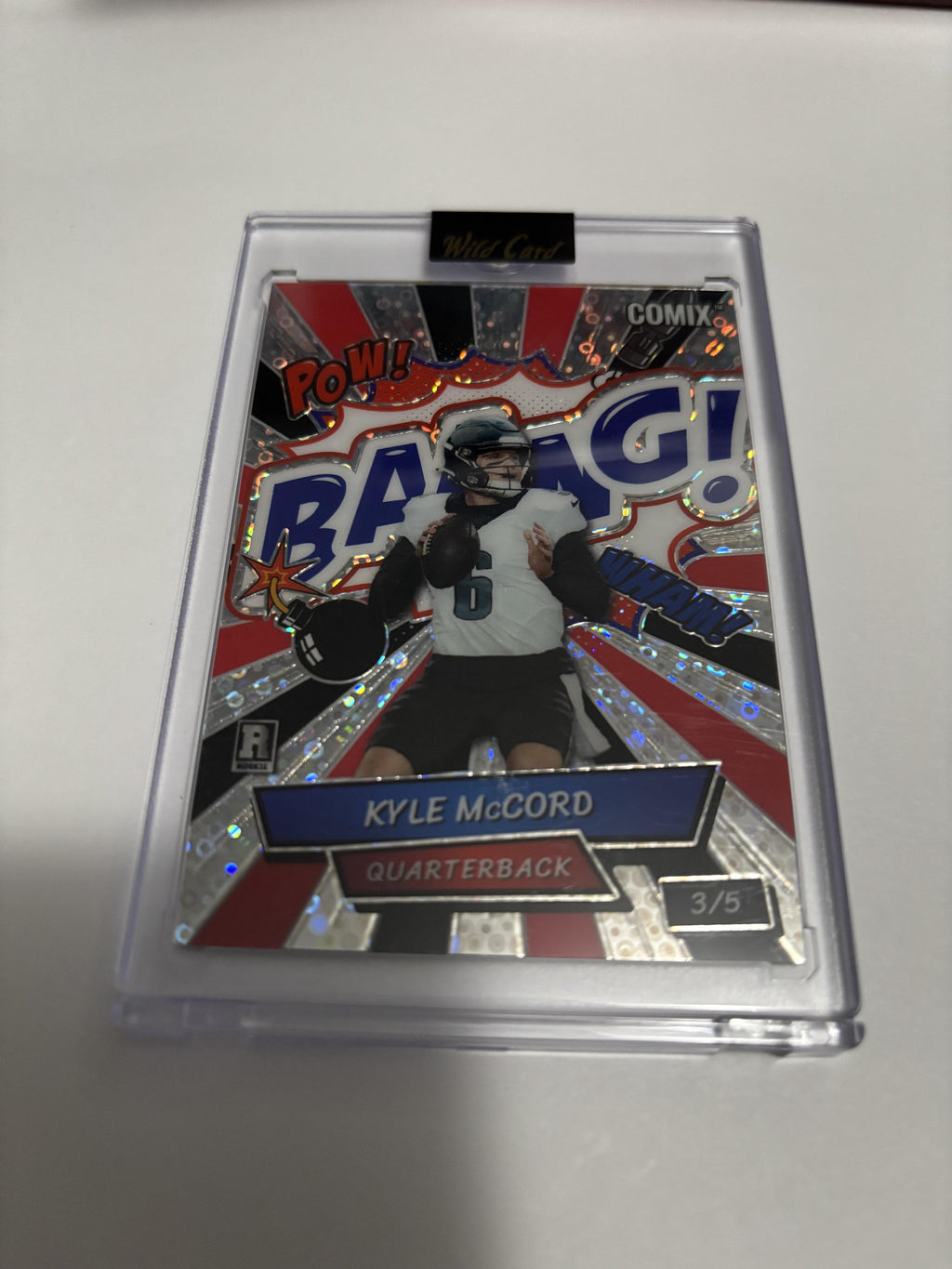 2025 Wild Card Comix Kyle McCord "Baang!" Blue /5 SSP Auto? Rare QB Short Print