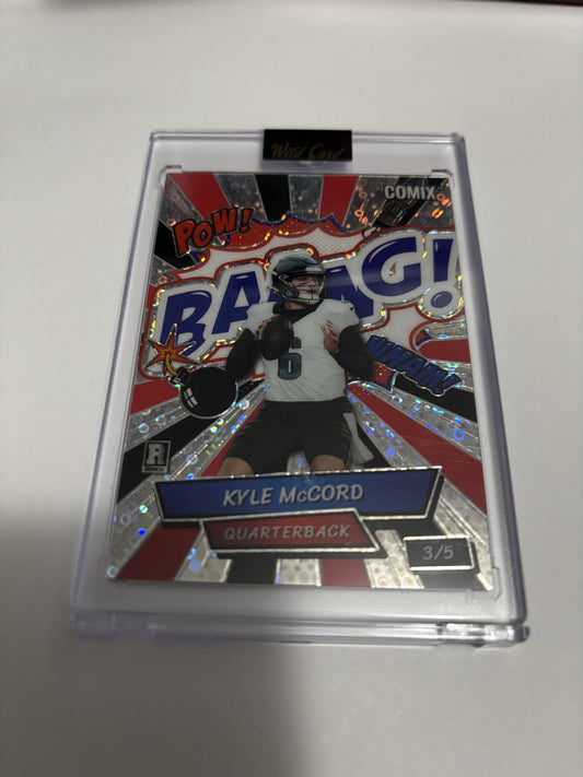 2025 Wild Card Comix Kyle McCord "Baang!" Blue /5 SSP Auto? Rare QB Short Print