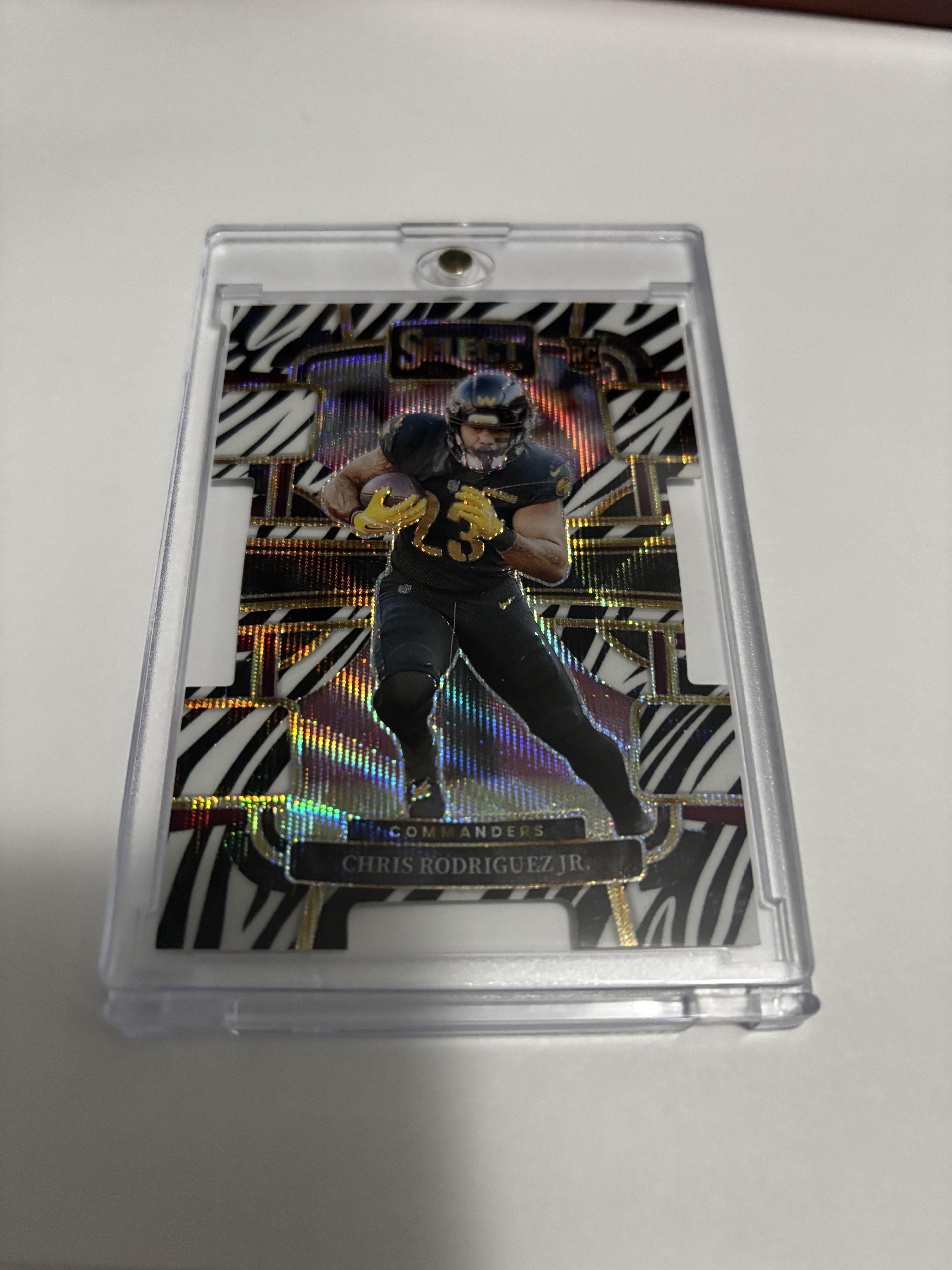 2023 Panini Select CHRIS RODRIGUEZ JR Zebra Prizm SSP Case Hit RC Commanders