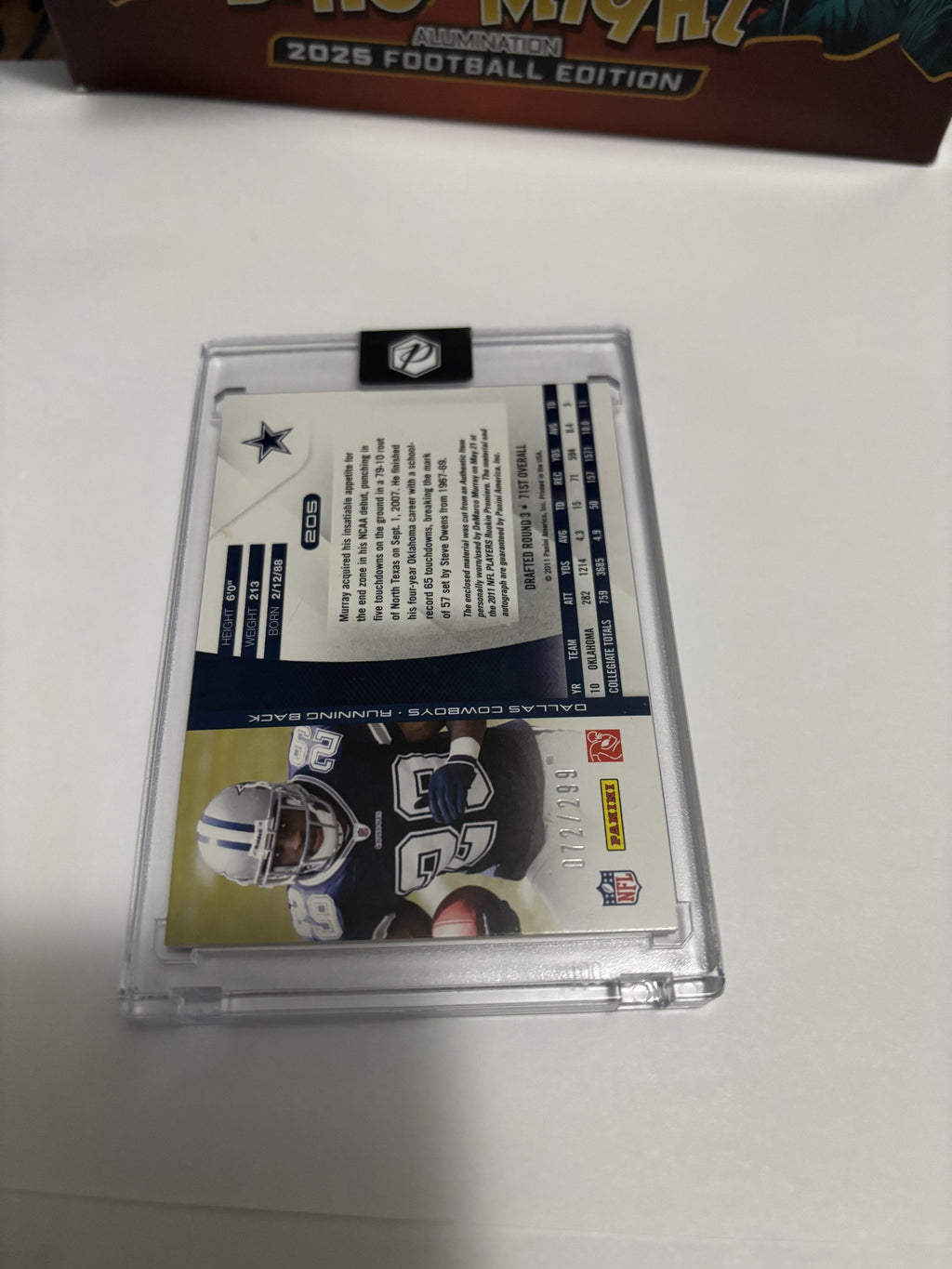 2011 Panini Absolute DeMarco Murray RPA Rookie Patch Auto /299 RC Cowboys Jersey
