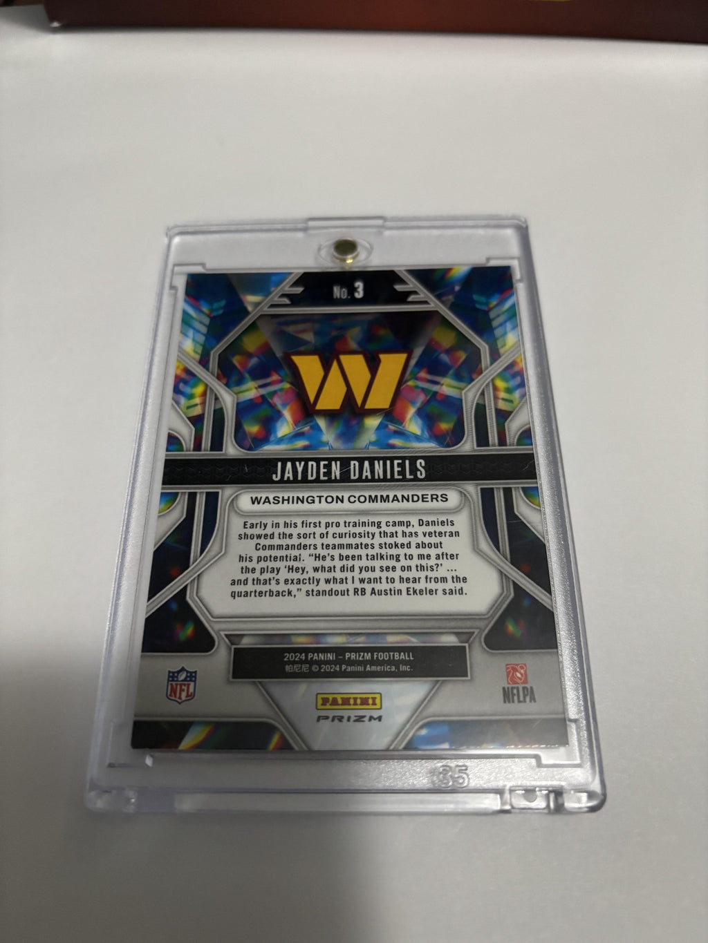 2024 Panini Prizm Jayden Daniels Prizmatic Insert Silver Prizm RC Rookie Wash