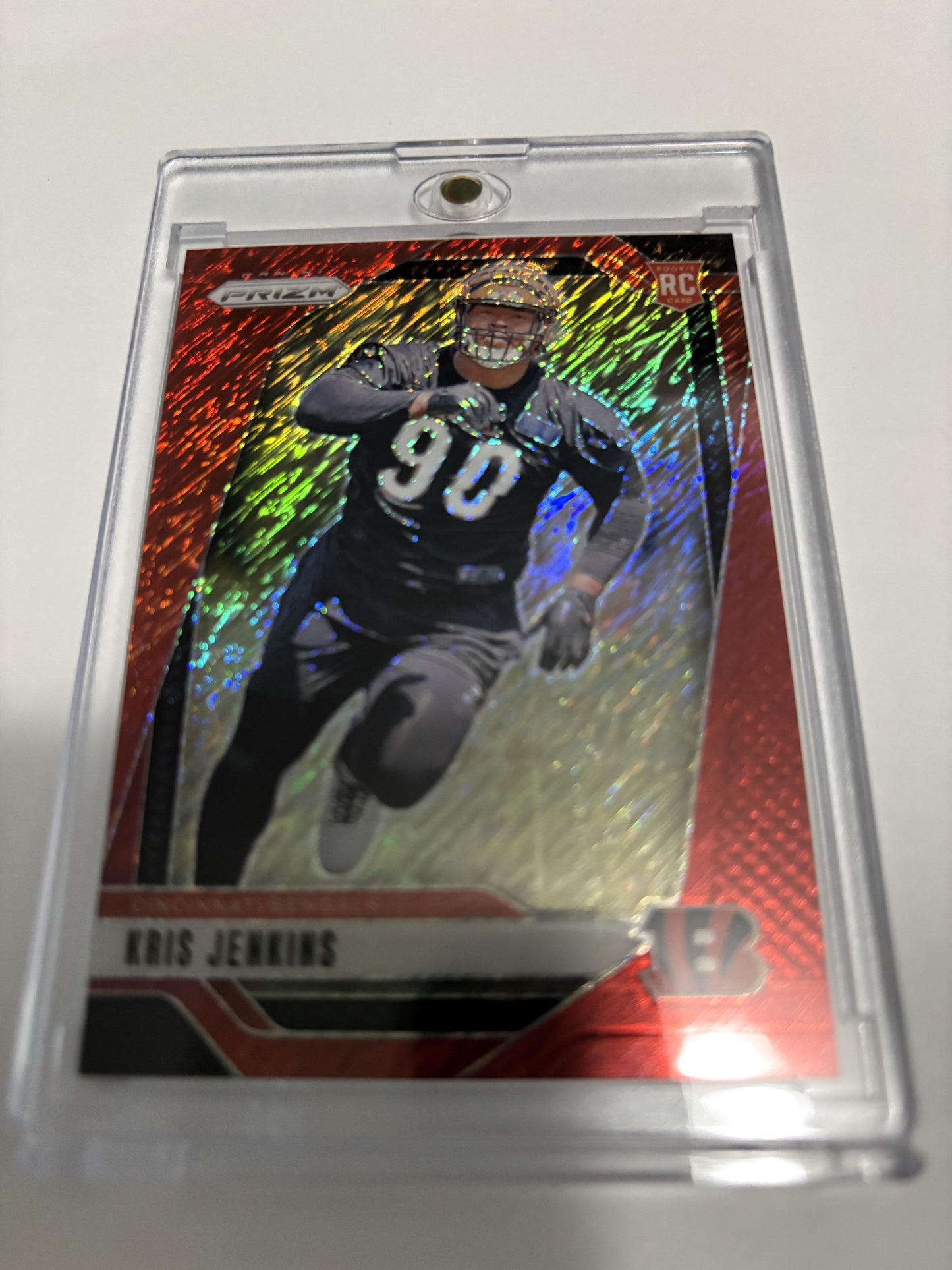 2024 Panini Prizm Kris Jenkins Red Shimmer FOTL /35 RC Rookie Bengals Rare SSP