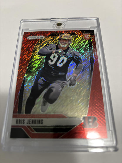 2024 Panini Prizm Kris Jenkins Red Shimmer FOTL /35 RC Rookie Bengals Rare SSP