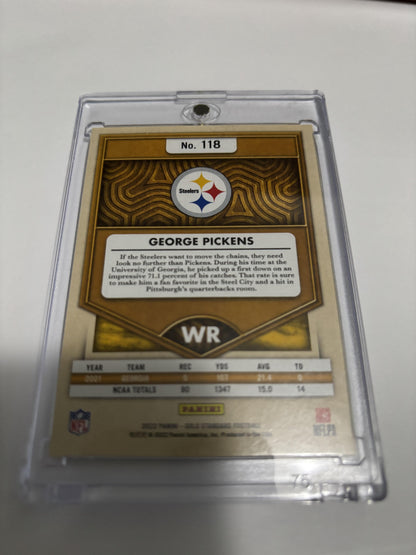 2022 Panini Gold Standard GEORGE PICKENS Emerald /5 RC Rookie Low Numbered SP