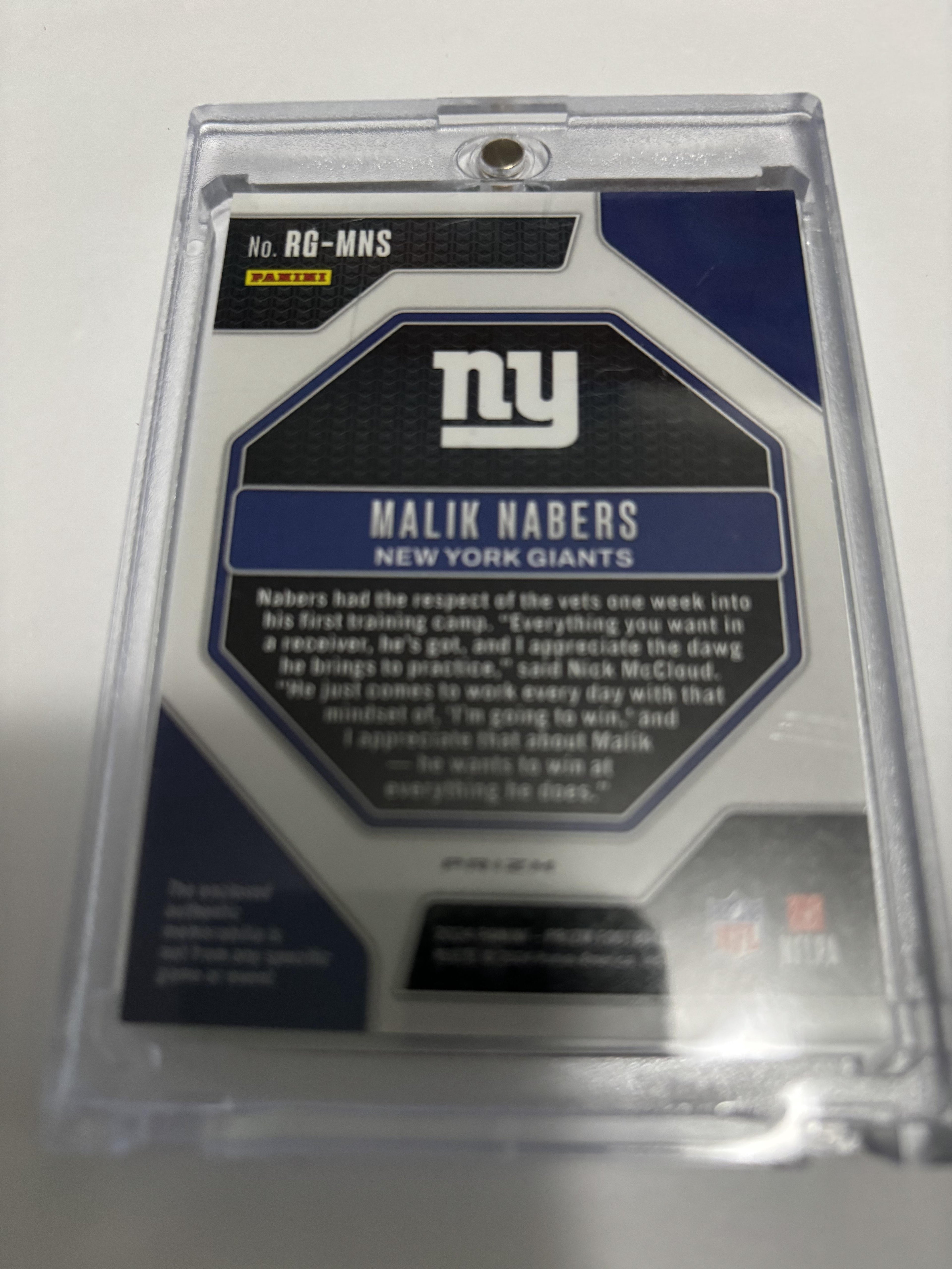 2024 Panini Prizm Rookie Gear MALIK NABERS Green Pulsar Patch RC Giants