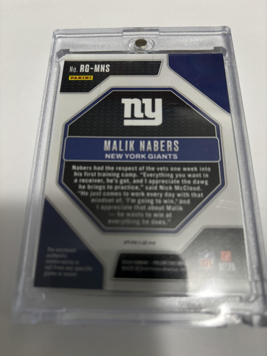 2024 Panini Prizm Rookie Gear MALIK NABERS Green Pulsar Patch RC Giants