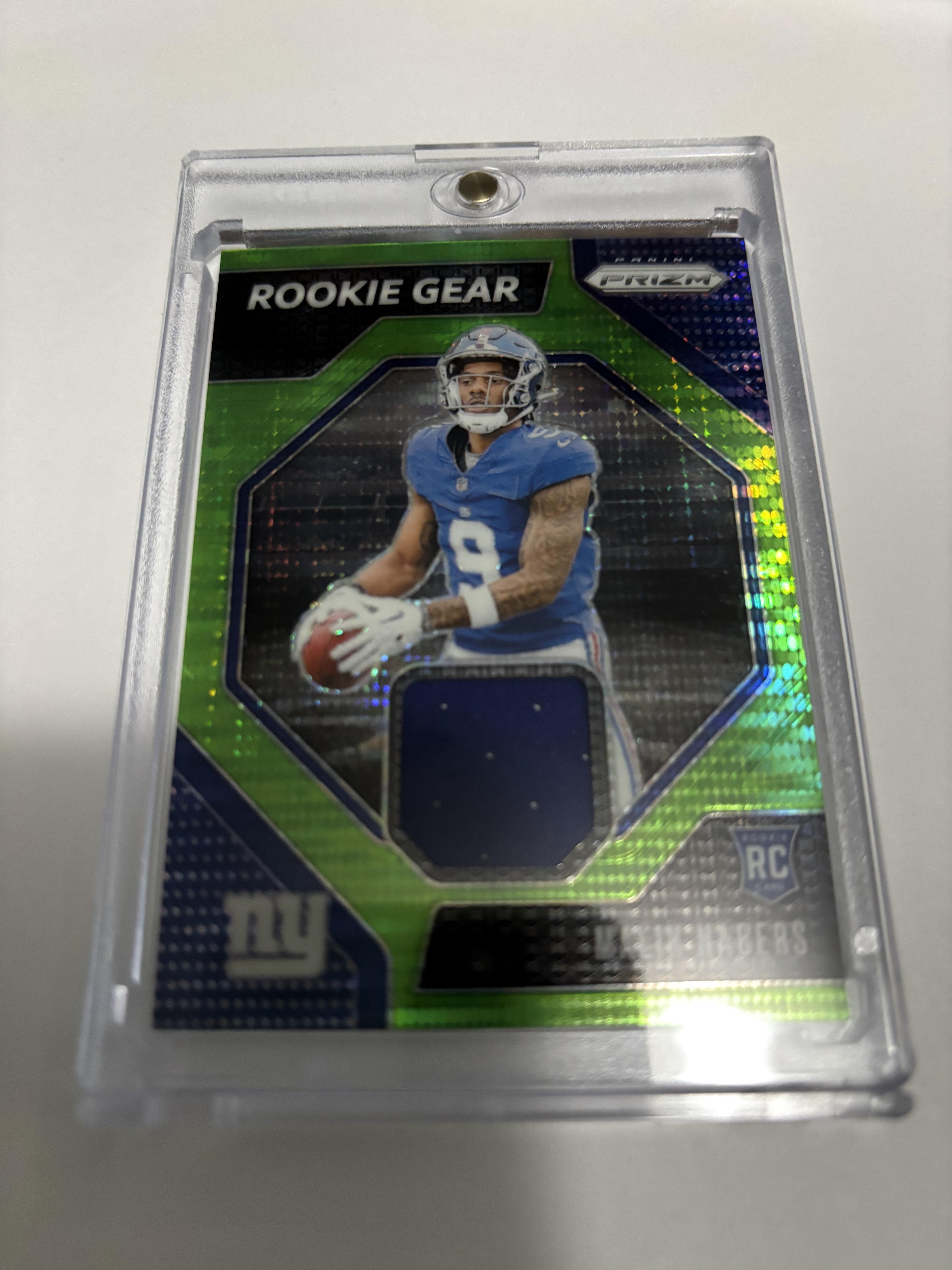 2024 Panini Prizm Rookie Gear MALIK NABERS Green Pulsar Patch RC Giants