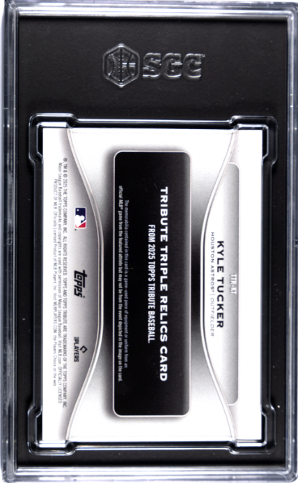 2025 Topps Tribute Kyle Tucker Triple Relic Green /99 SGC 9.5 Mint+ Astros Bat