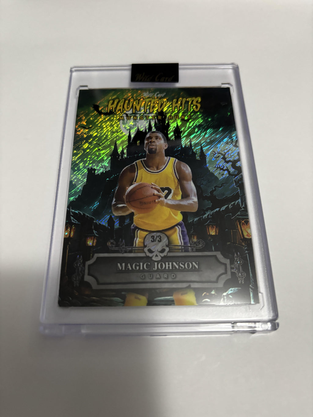 2025 Wild Card Haunted Hits Monster Hunt Magic Johnson Green Shimmer /3 Lakers