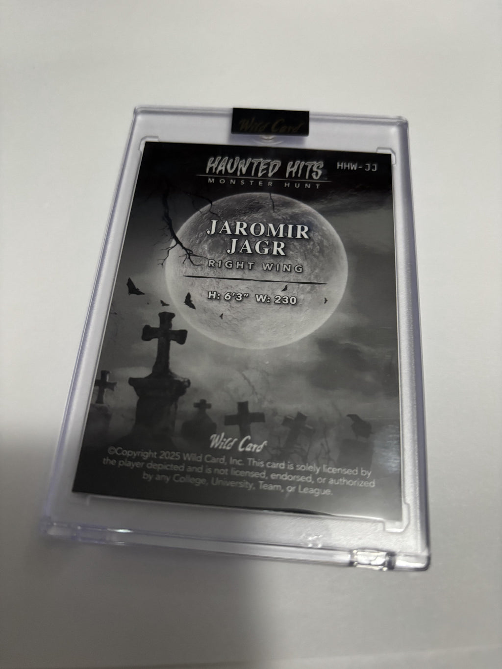2025 Wild Card Haunted Hits Monster Hunt Jaromir Jagr 1/1 One of One SSP Legend
