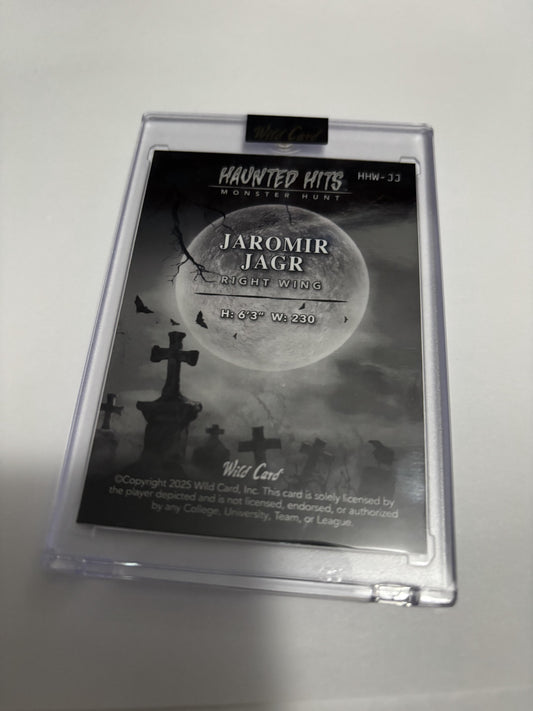 2025 Wild Card Haunted Hits Monster Hunt Jaromir Jagr 1/1 One of One SSP Legend