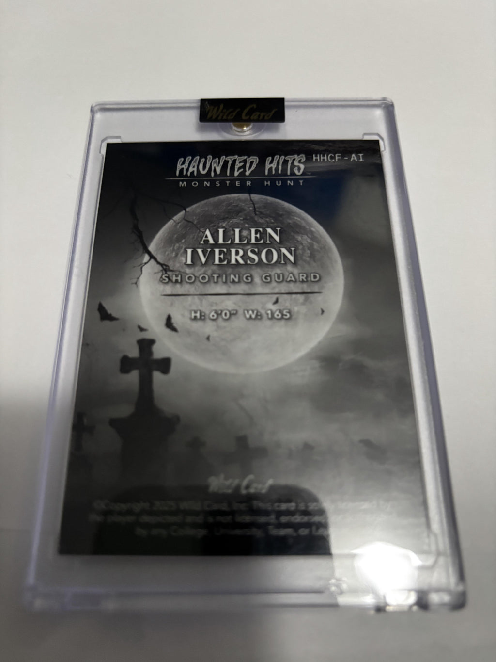 2025 Wild Card Haunted Hits Monster Hunt Allen Iverson /3 Purple Shimmer 76ers