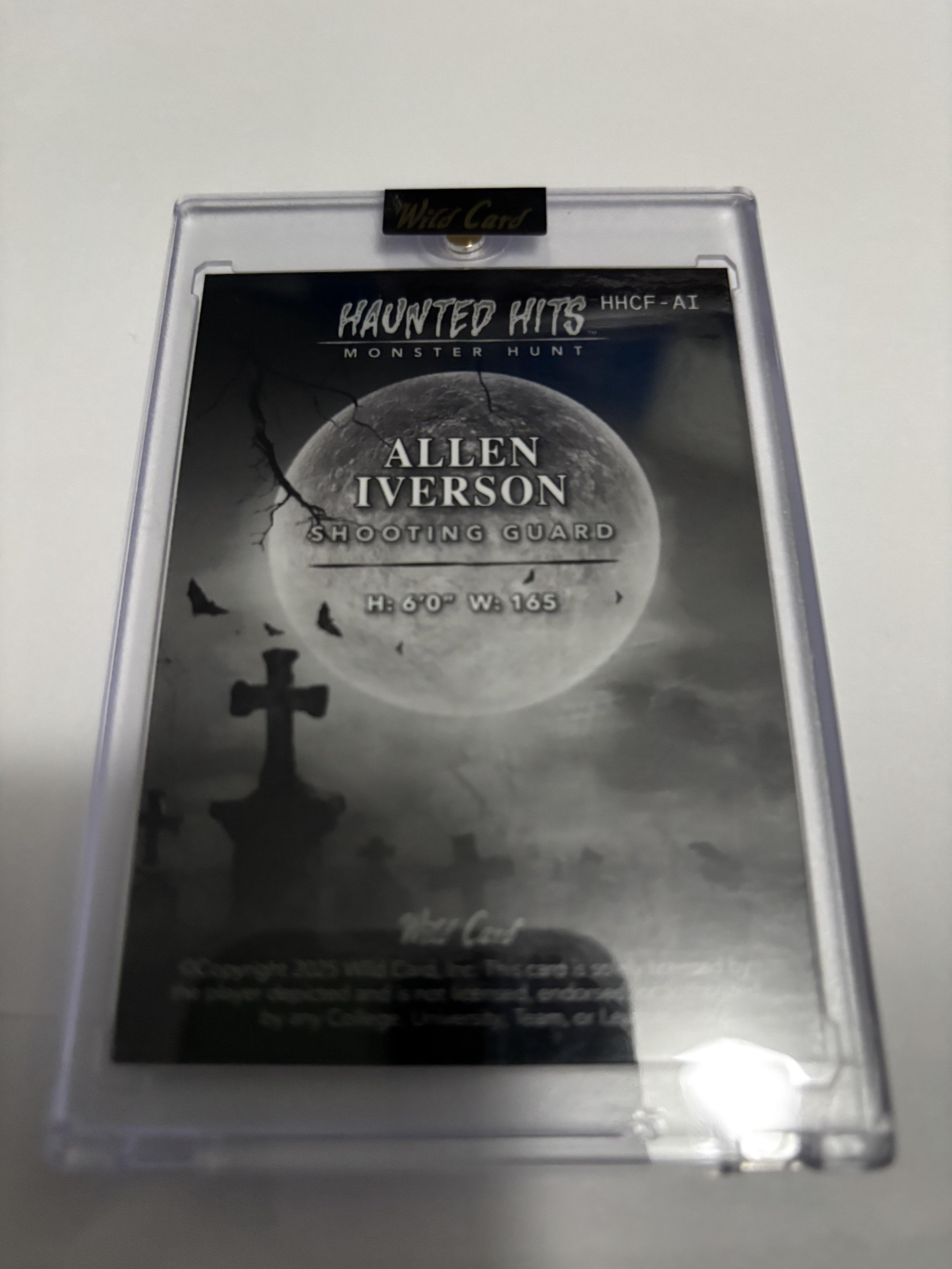2025 Wild Card Haunted Hits Monster Hunt Allen Iverson /3 Purple Shimmer 76ers