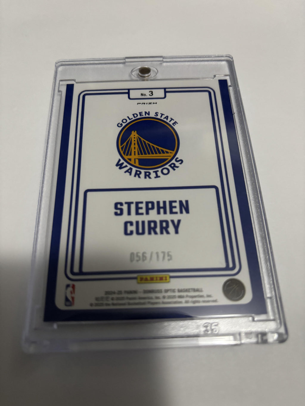 2023-24 Donruss Optic Winner Stays Stephen Curry Blue Prizm /175 Warriors #16