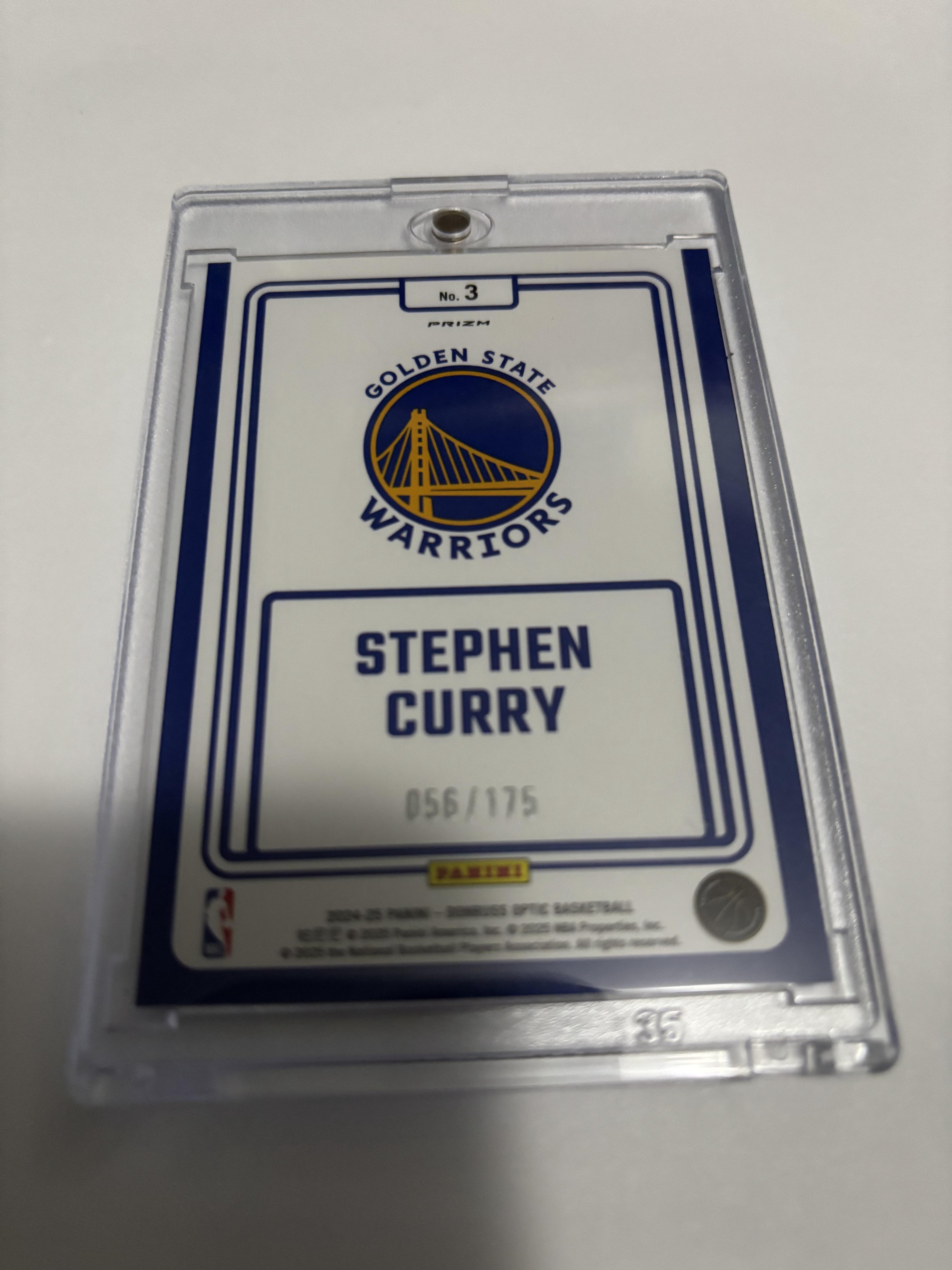 2023-24 Donruss Optic Winner Stays Stephen Curry Blue Prizm /175 Warriors #16
