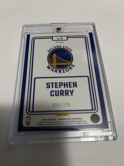 2023-24 Donruss Optic Winner Stays Stephen Curry Blue Prizm /175 Warriors #16