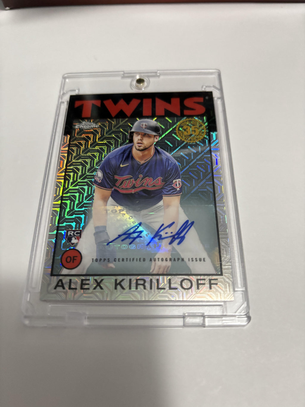 2021 Topps Chrome Alex Kirilloff 1986 Rookie Auto Green Refractor /99 #86TC-31
