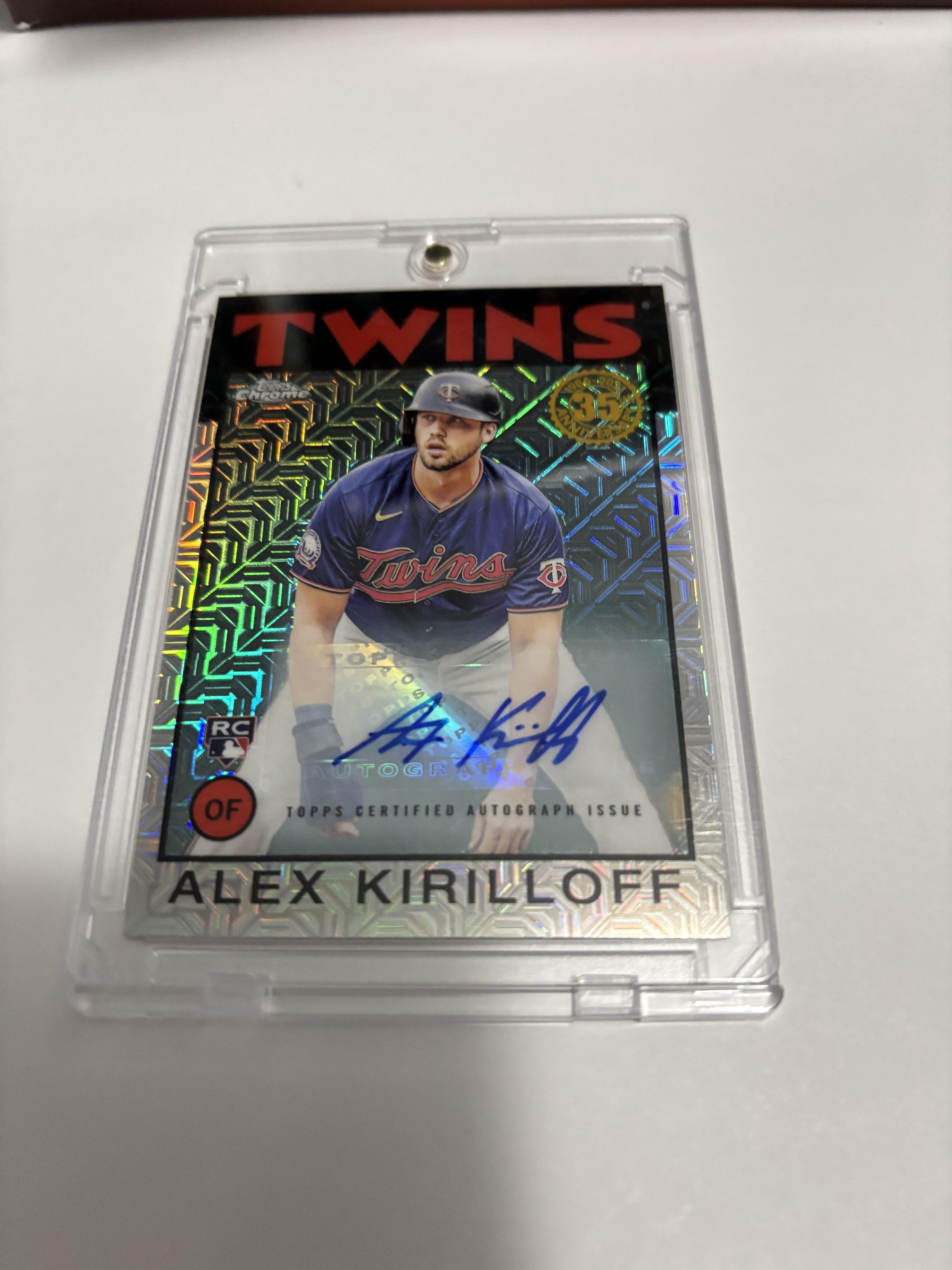 2021 Topps Chrome Alex Kirilloff 1986 Rookie Auto Green Refractor /99 #86TC-31