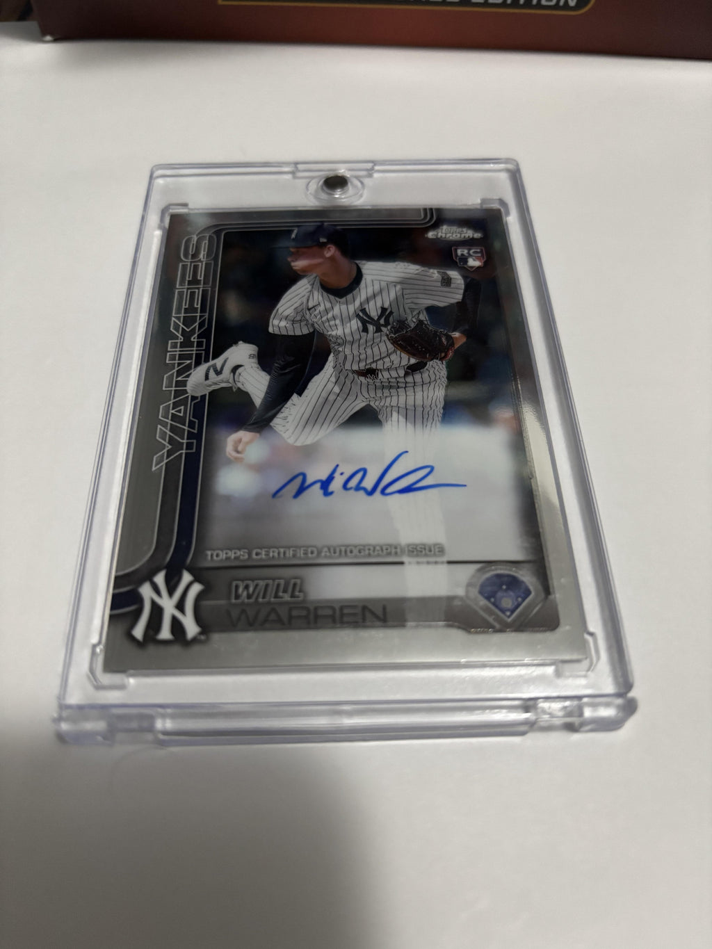 2024 Topps Chrome Will Warren Rookie Autograph Auto RC Yankees #RA-WWA