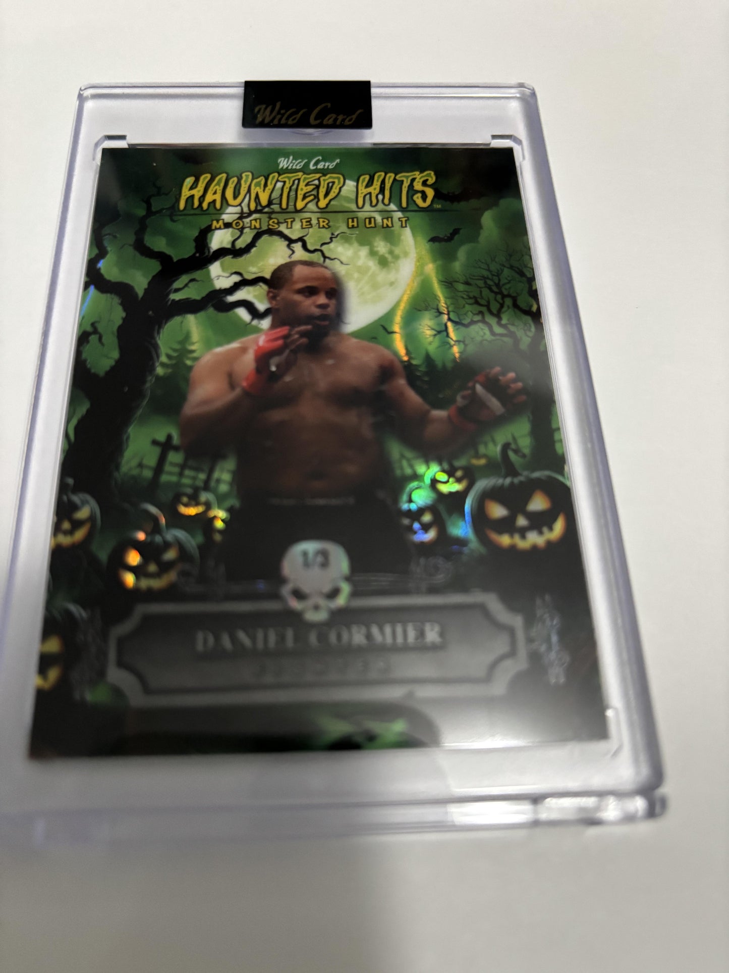2025 Wild Card Haunted Hits Daniel Cormier Monster Hunt Green Foil /3 SSP Rare