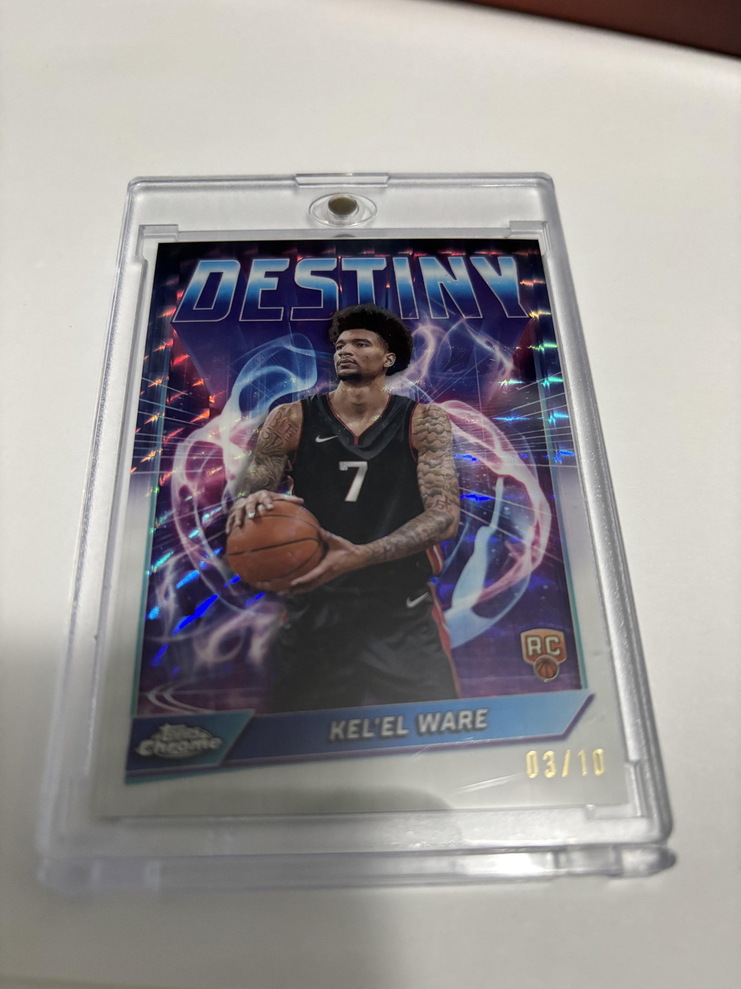 2025 Topps Chrome Kel'el Ware Destiny Insert Red/Black? Refractor /10 RC SP