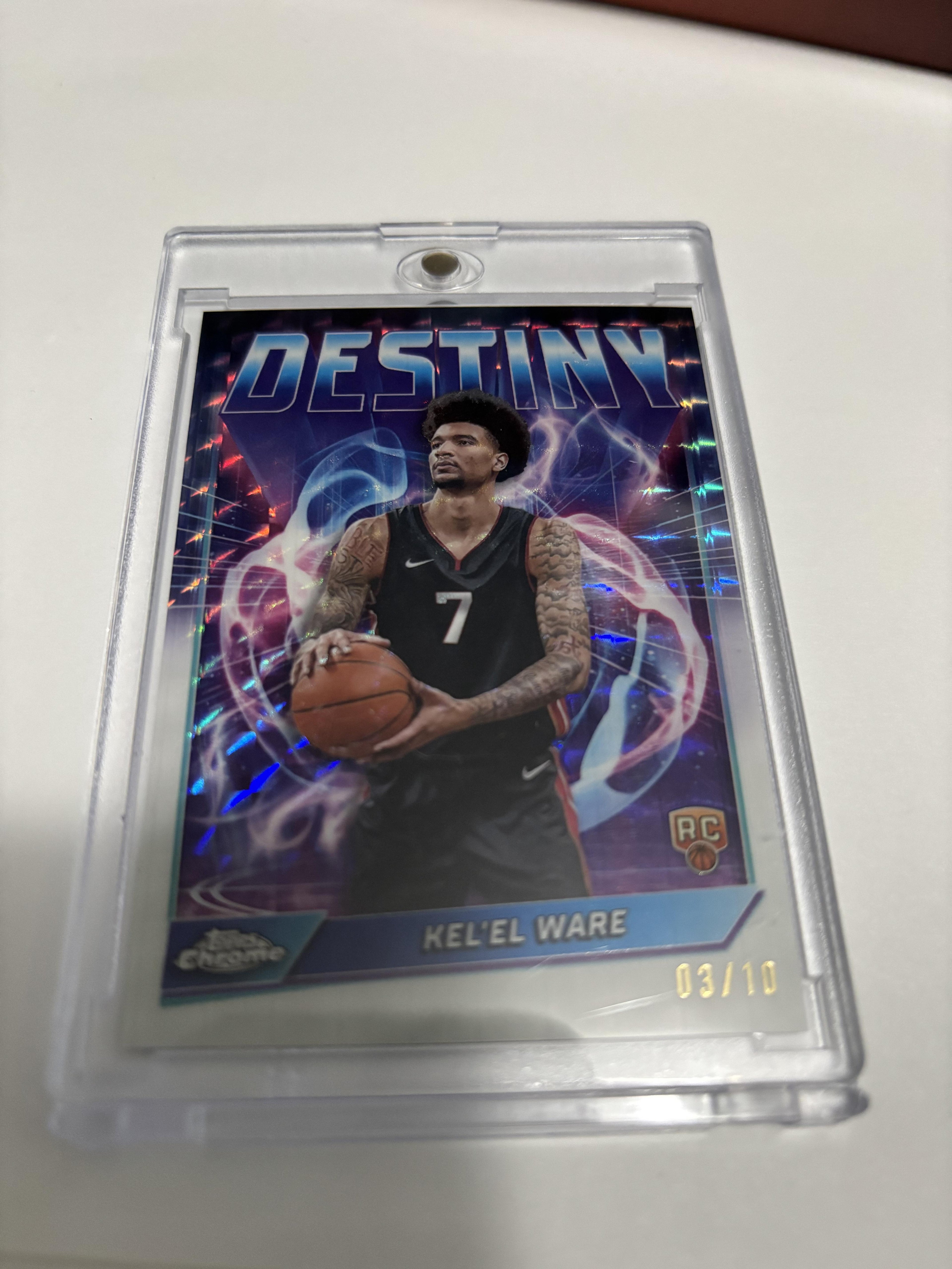 2025 Topps Chrome Kel'el Ware Destiny Insert Red/Black? Refractor /10 RC SP