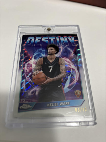 2025 Topps Chrome Kel'el Ware Destiny Insert Red/Black? Refractor /10 RC SP