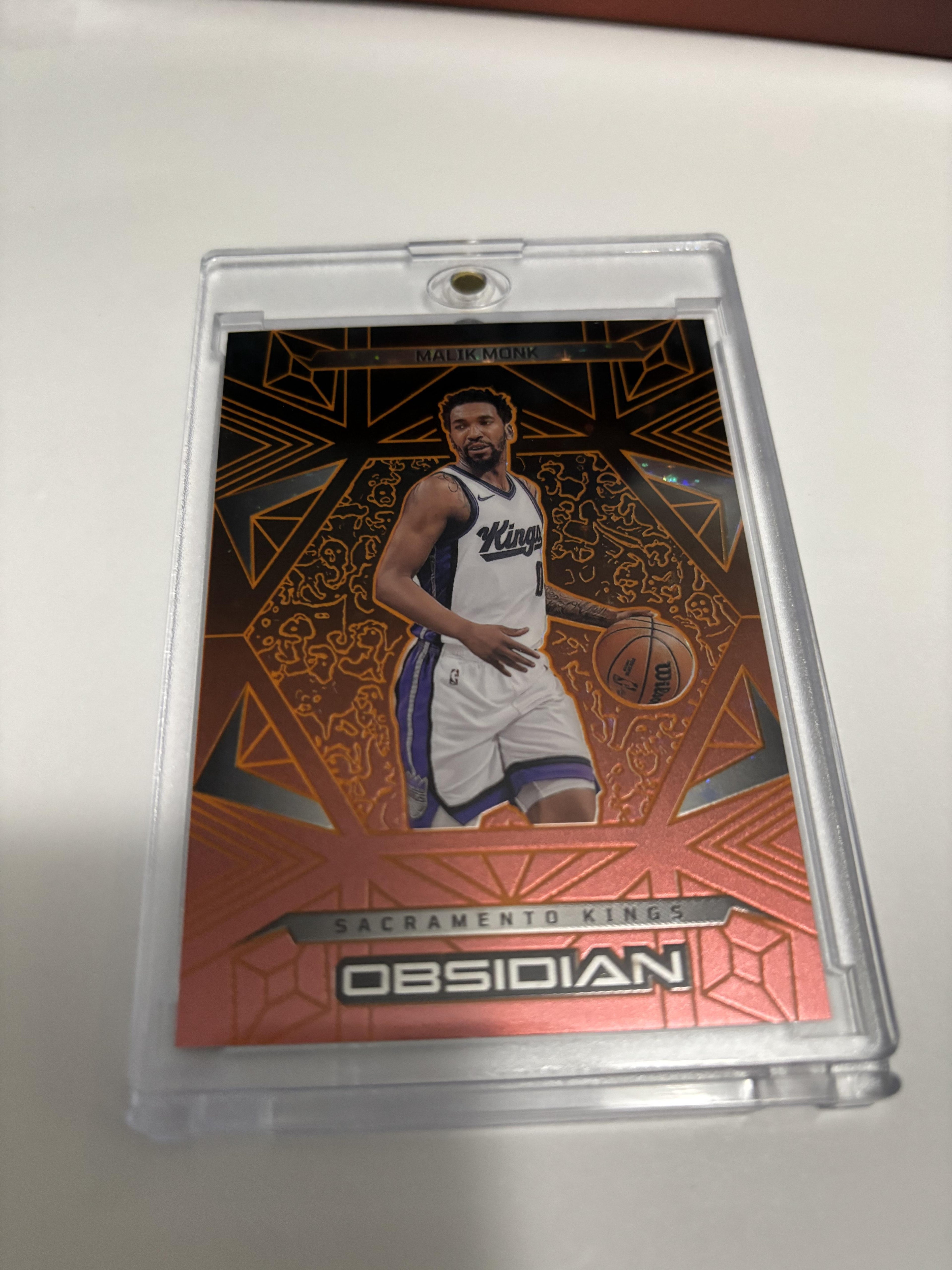 2024-25 Panini Obsidian Malik Monk Purple Flood Etch /75 Kings Color Match #22