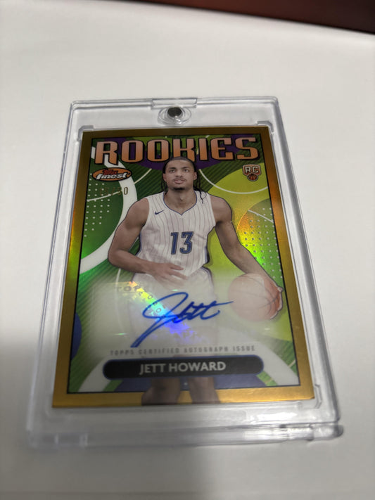 2023-24 Topps Finest Jett Howard Rookie Autograph Gold Refractor /50 RC #RFA-JH