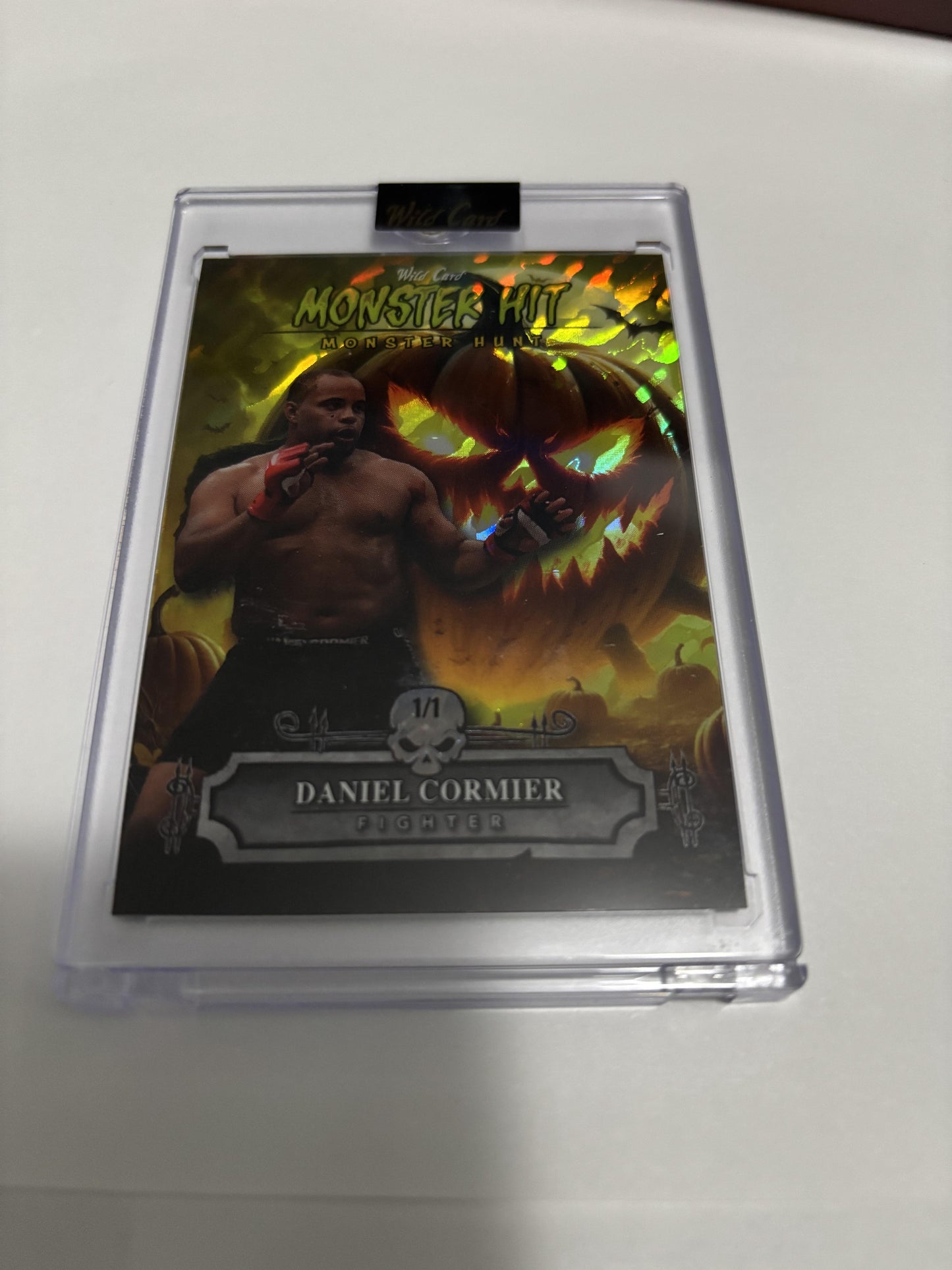 2025 Wild Card Haunted Hits Daniel Cormier Monster Hit Gold Vinyl 1/1 SSP Rare