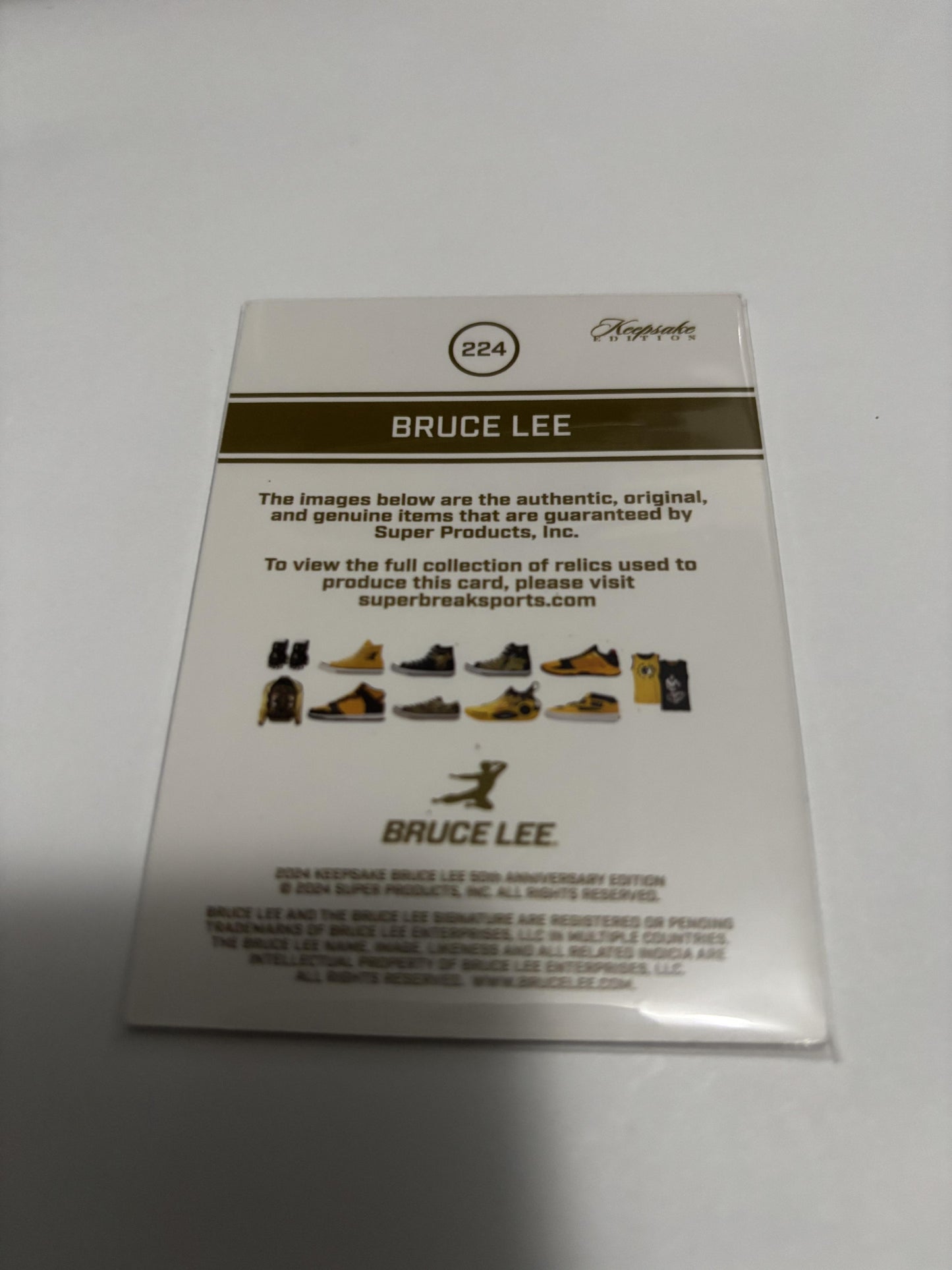 2024 Keepsake Bruce Lee 50th Anniversary Authentic Relic Card #224 Martial Arts