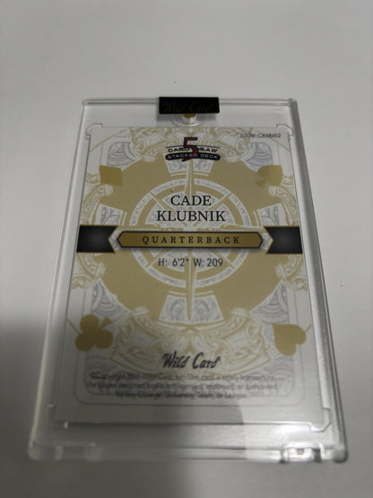 2025 Wild Card 5 Card Draw Cade Klubnik Joker 1/1 One of One Rookie QB Clemson