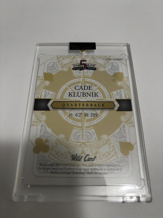 2025 Wild Card 5 Card Draw Cade Klubnik Joker 1/1 One of One Rookie QB Clemson